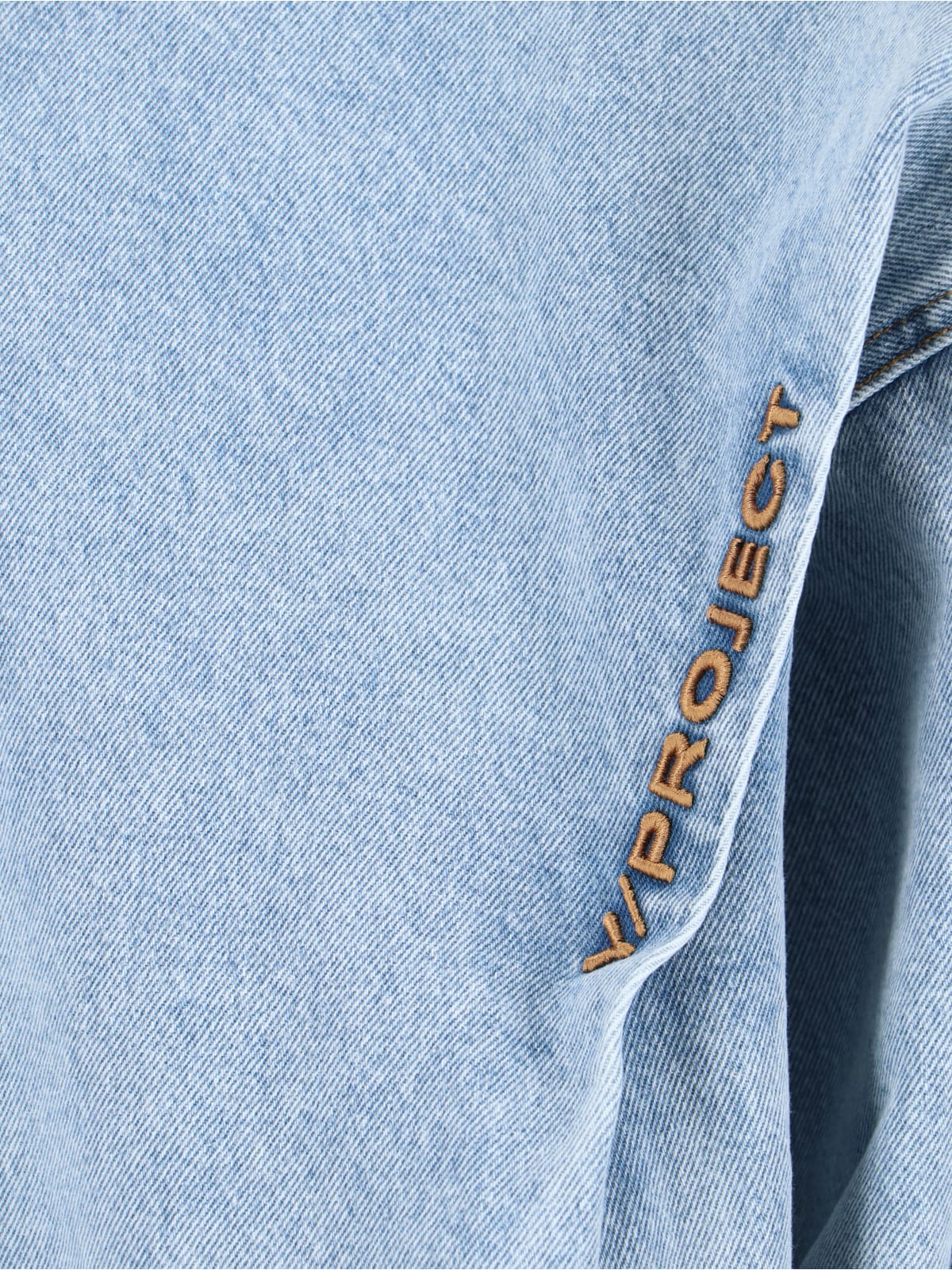 Shop Y/project Pinched Logo Windbreaker Jacket In Light Blue