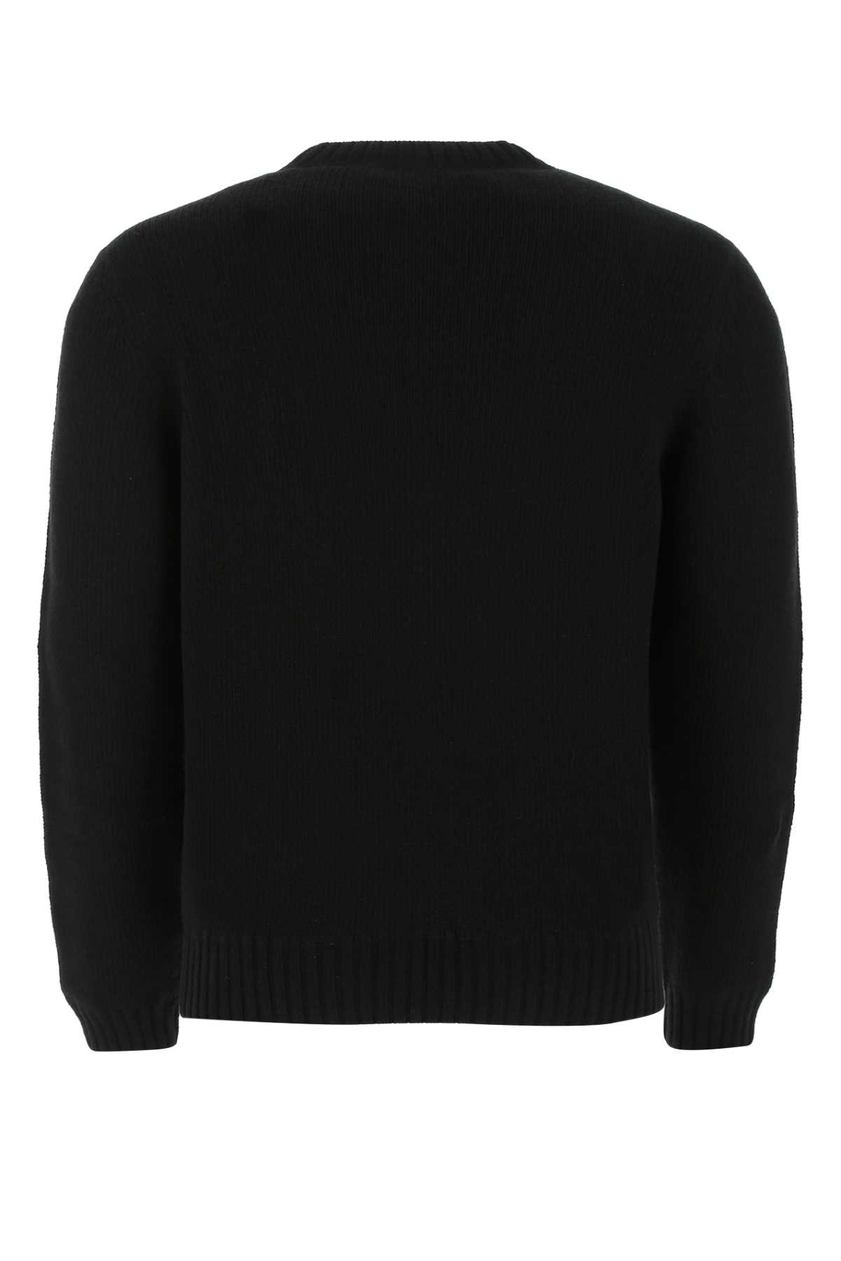 Shop Prada Black Wool Blend Sweater In F0002