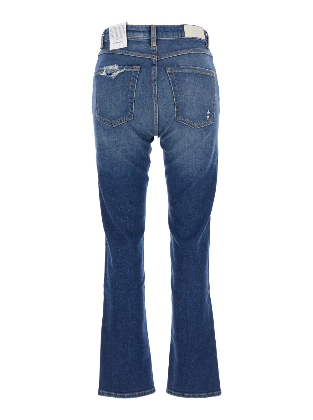 Icon Denim Flared Jeans With Rear Logo Patch In Blu