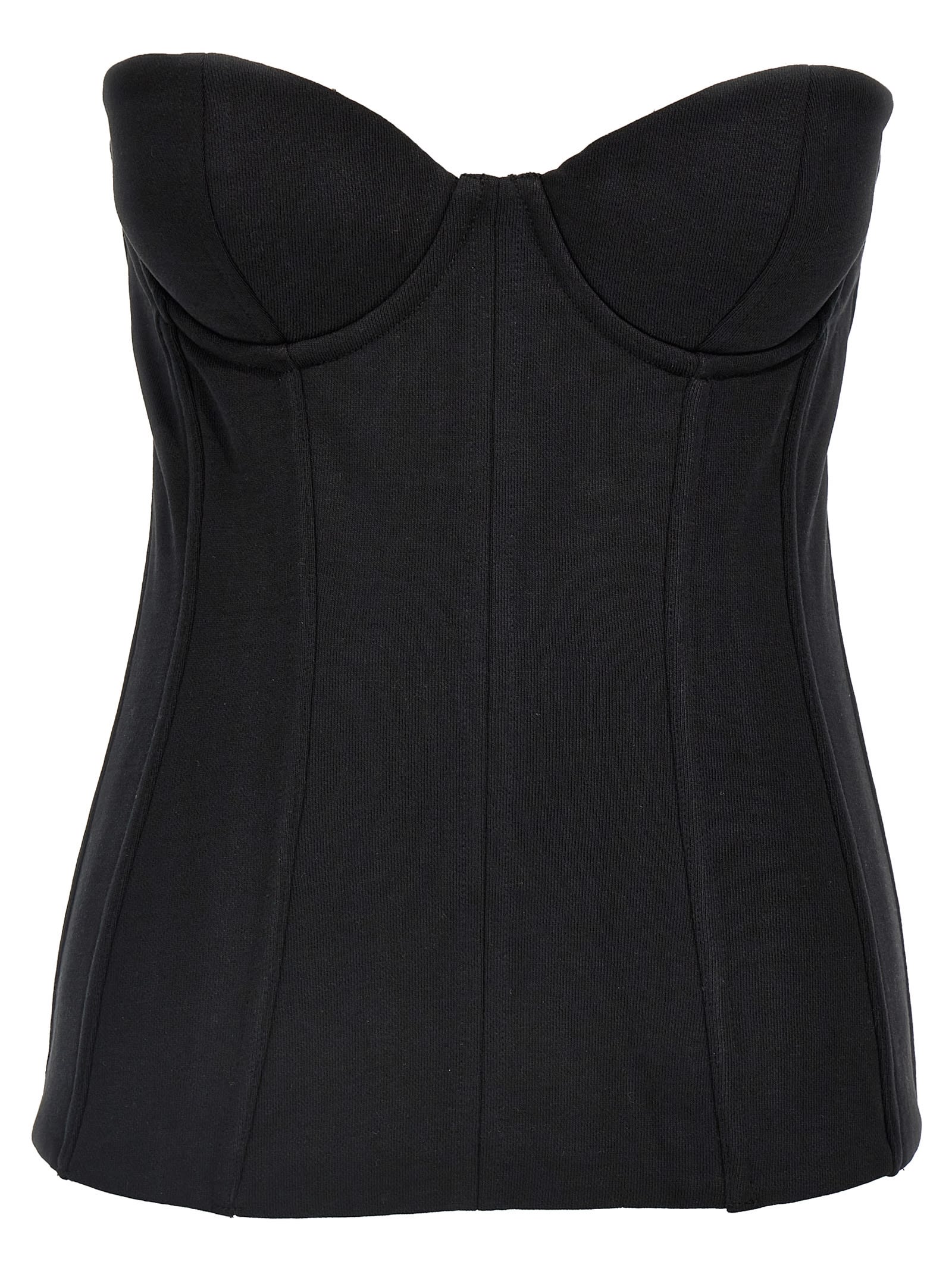 Shop Vetements Molleton Corset Top In Black