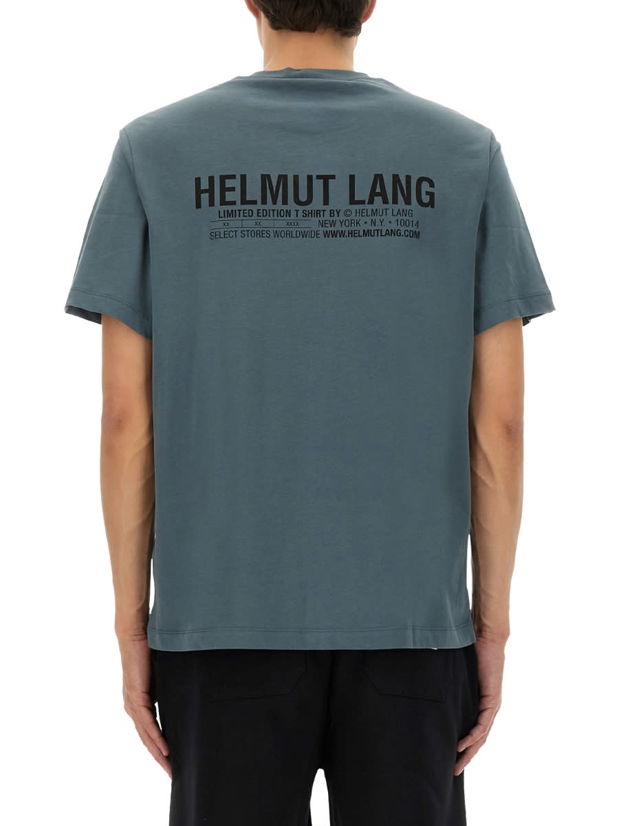Helmut Lang Capsule Crew Neck T-shirt With Back Print In Blue