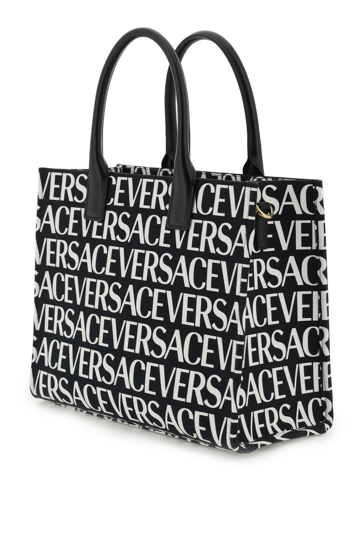 Versace La Medusa Logo Canvas Tote Bag