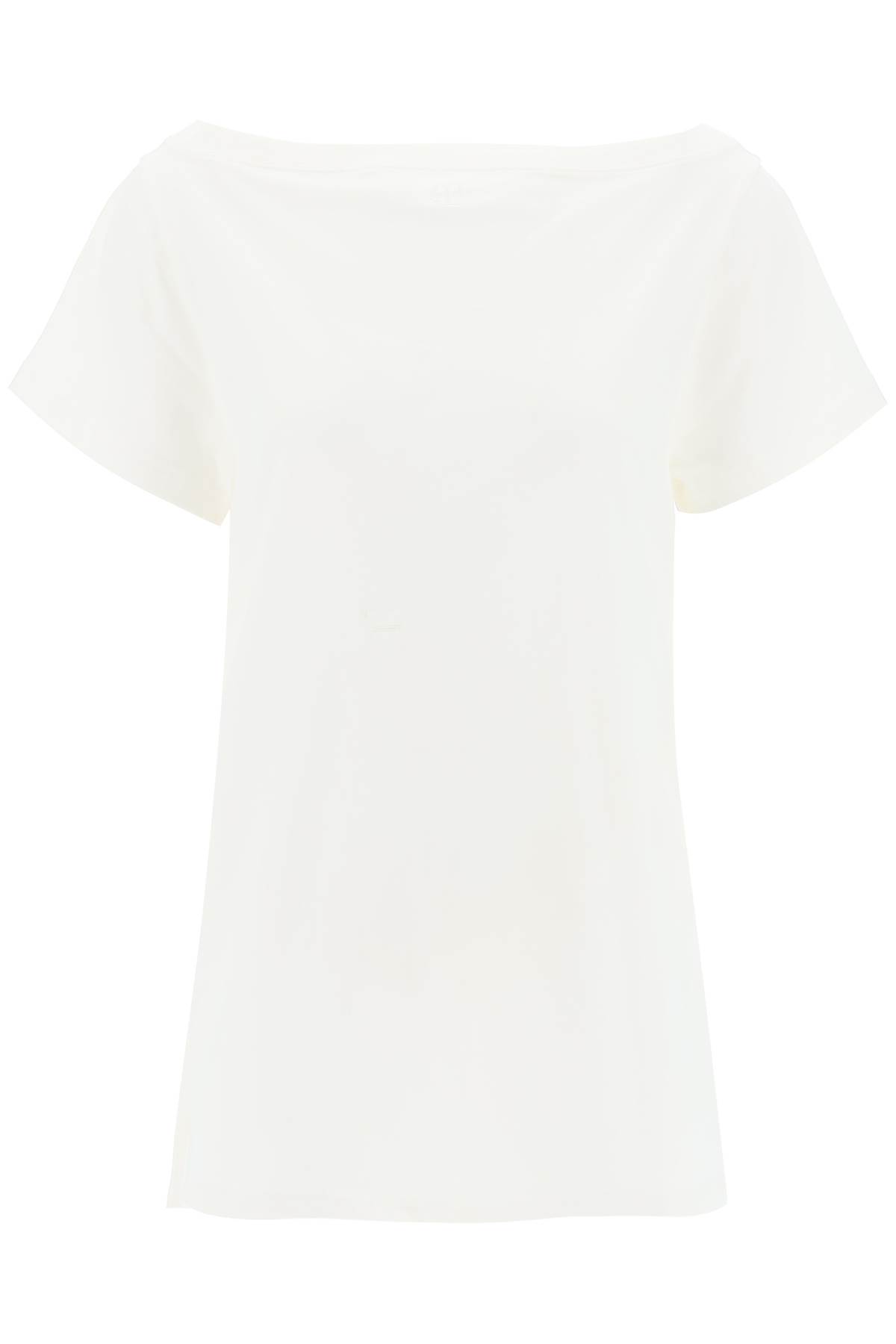 Shop Courrèges Twisted Body T-shirt In Heritage White (white)