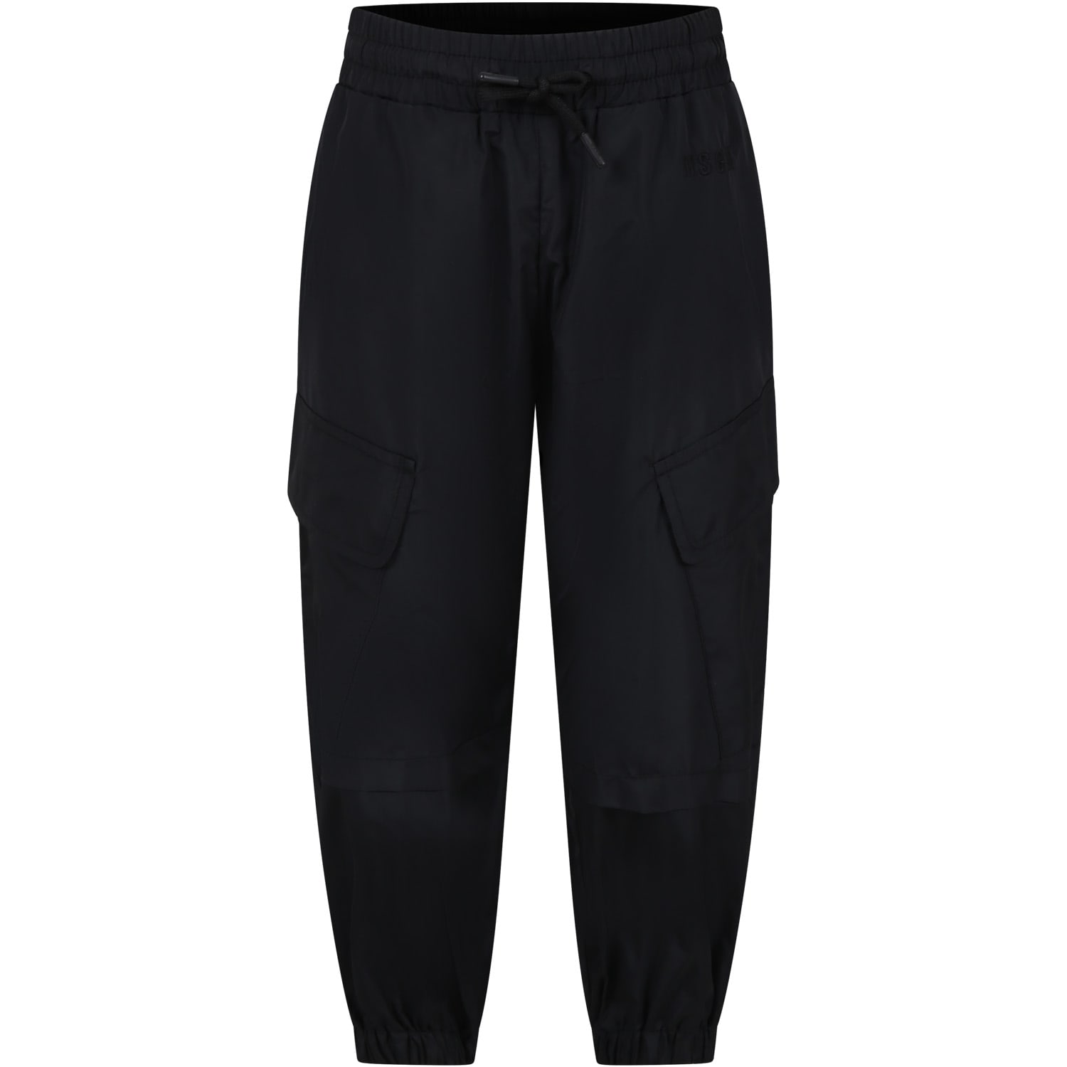 Msgm Kids' Cargo Trousers For Girl In Nero