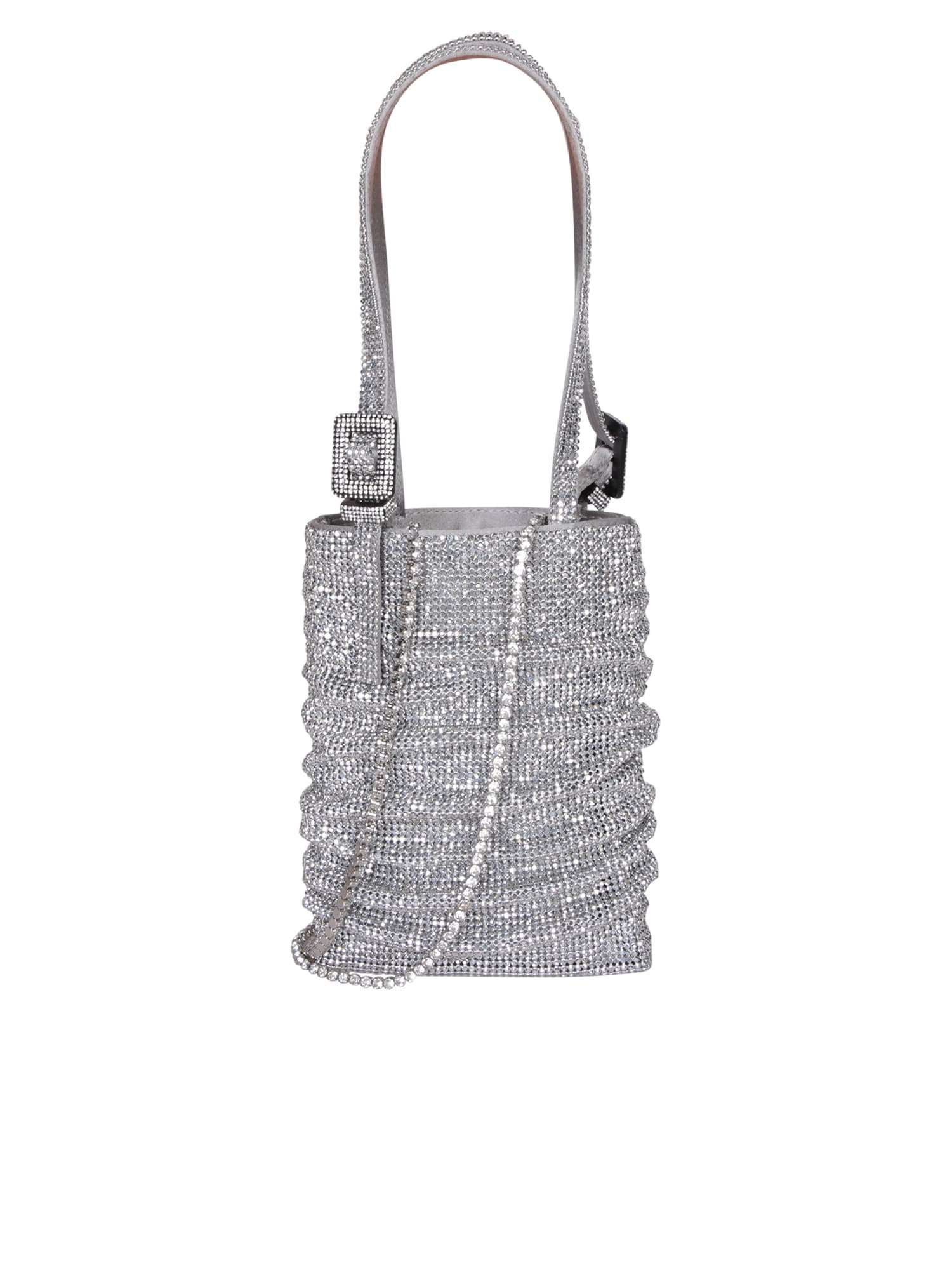 Shop Benedetta Bruzziches Lollo La Petite Silver Bag In Metallic
