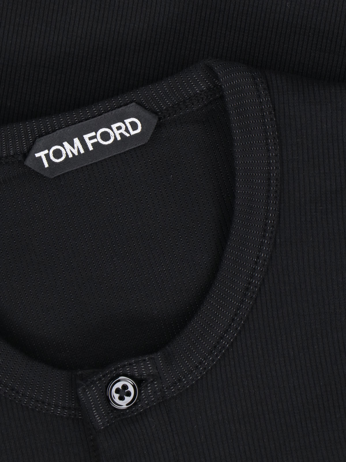 Shop Tom Ford Henley T-shirt In Black