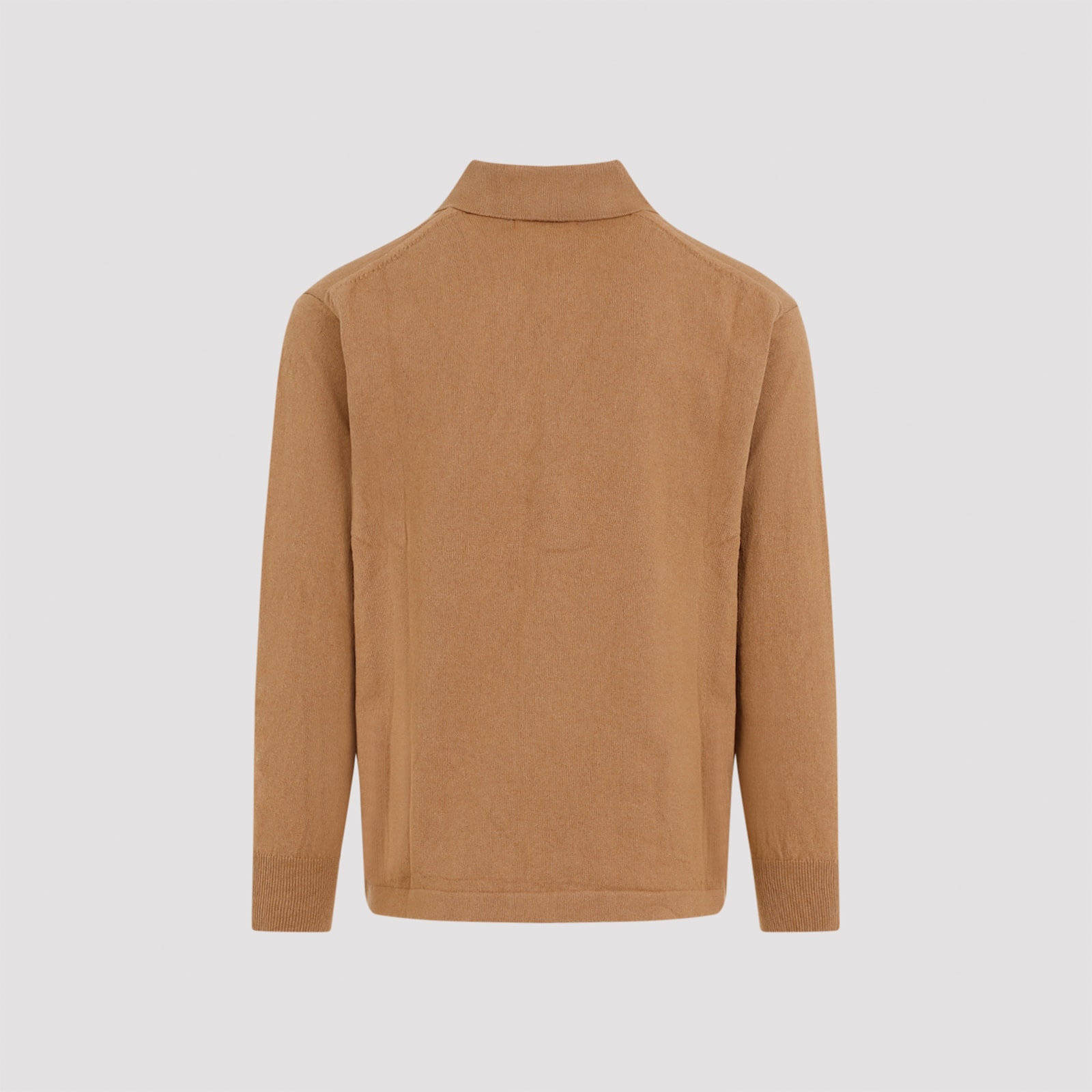 Shop Universal Works Long Sleeves Pullover Knit Shirt In Cumin