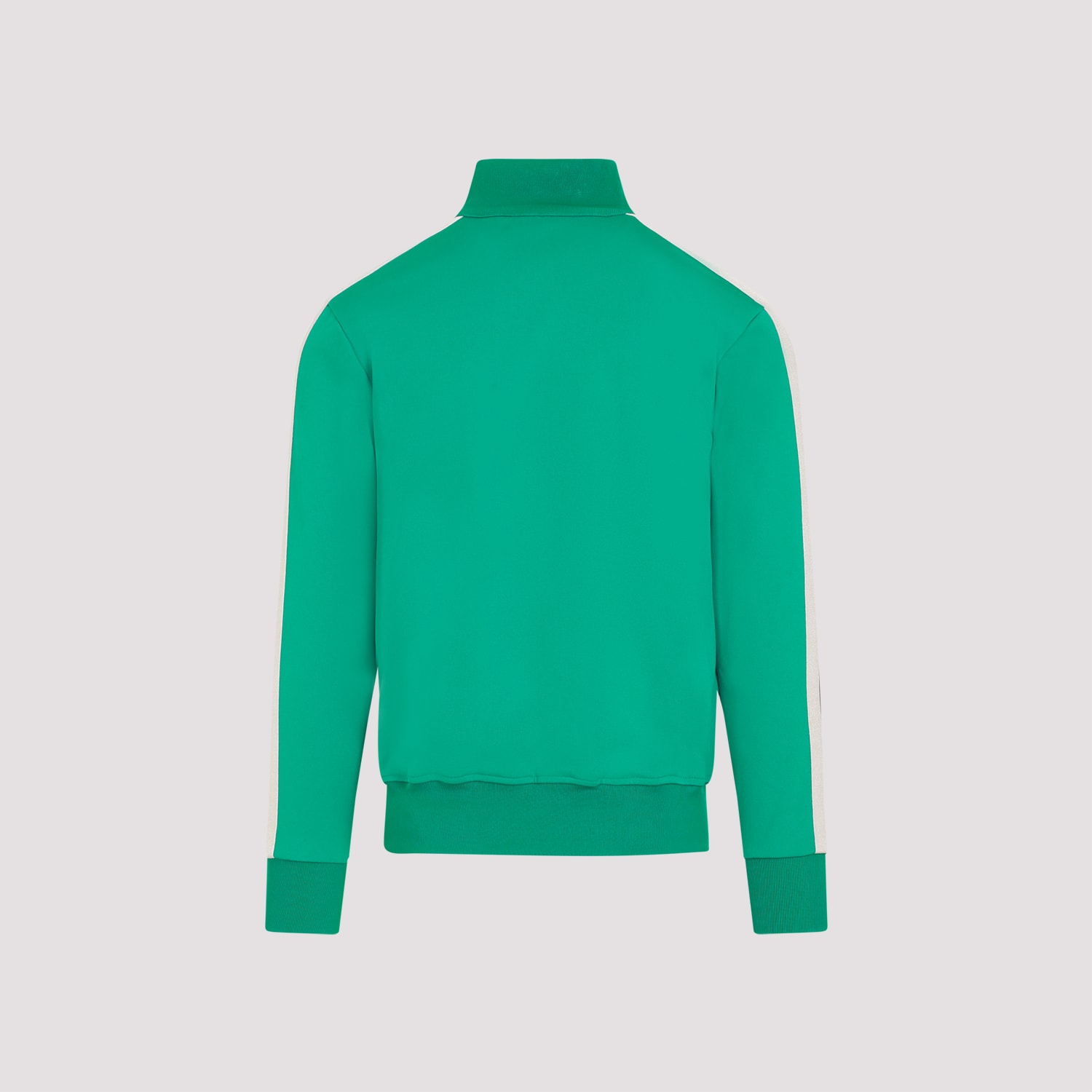 Shop Palm Angels Classic Logo Track Jacket In Green Off White