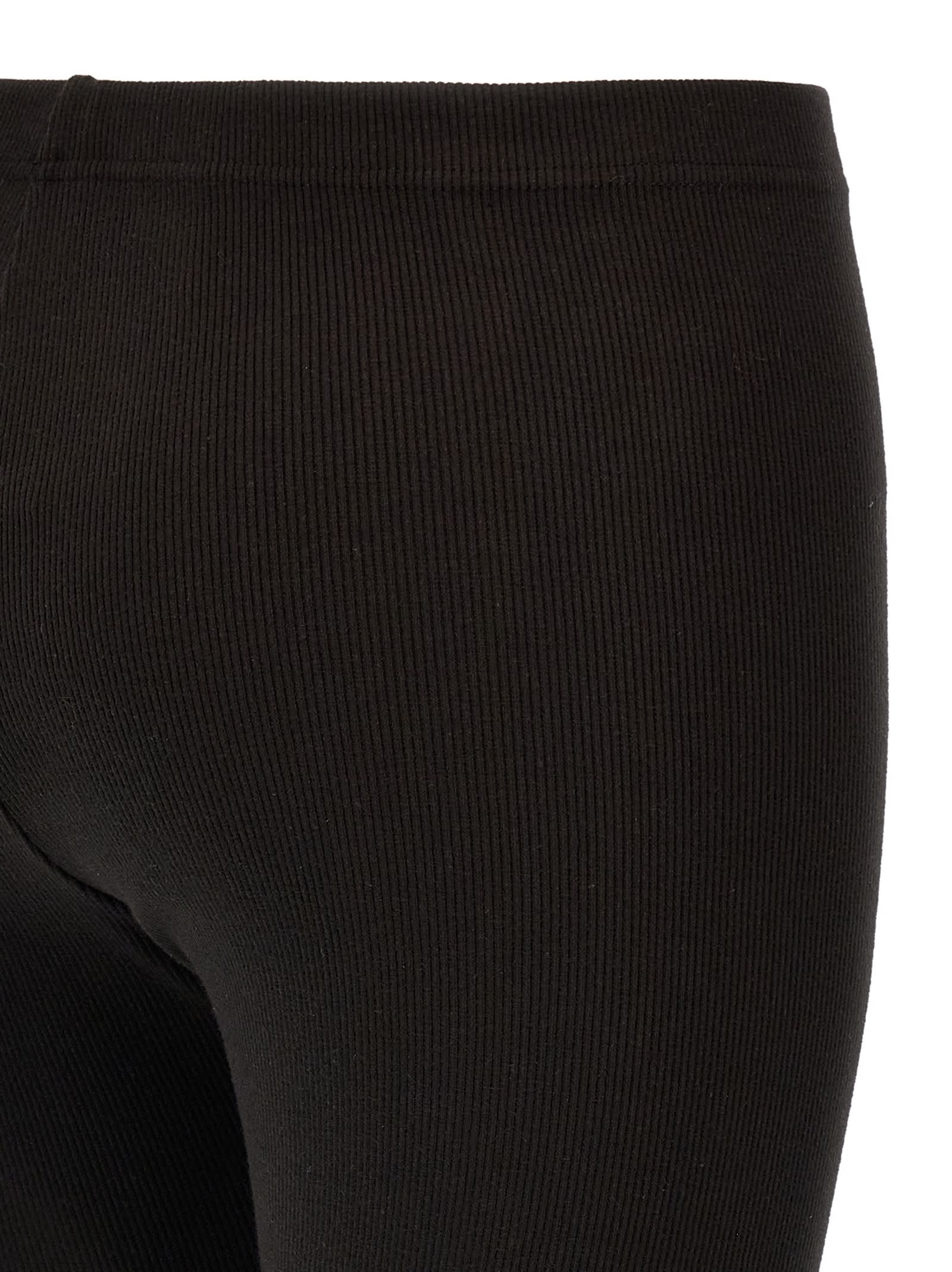 Sleeper Ribbed Texture Stretch Fit Leggings In Black