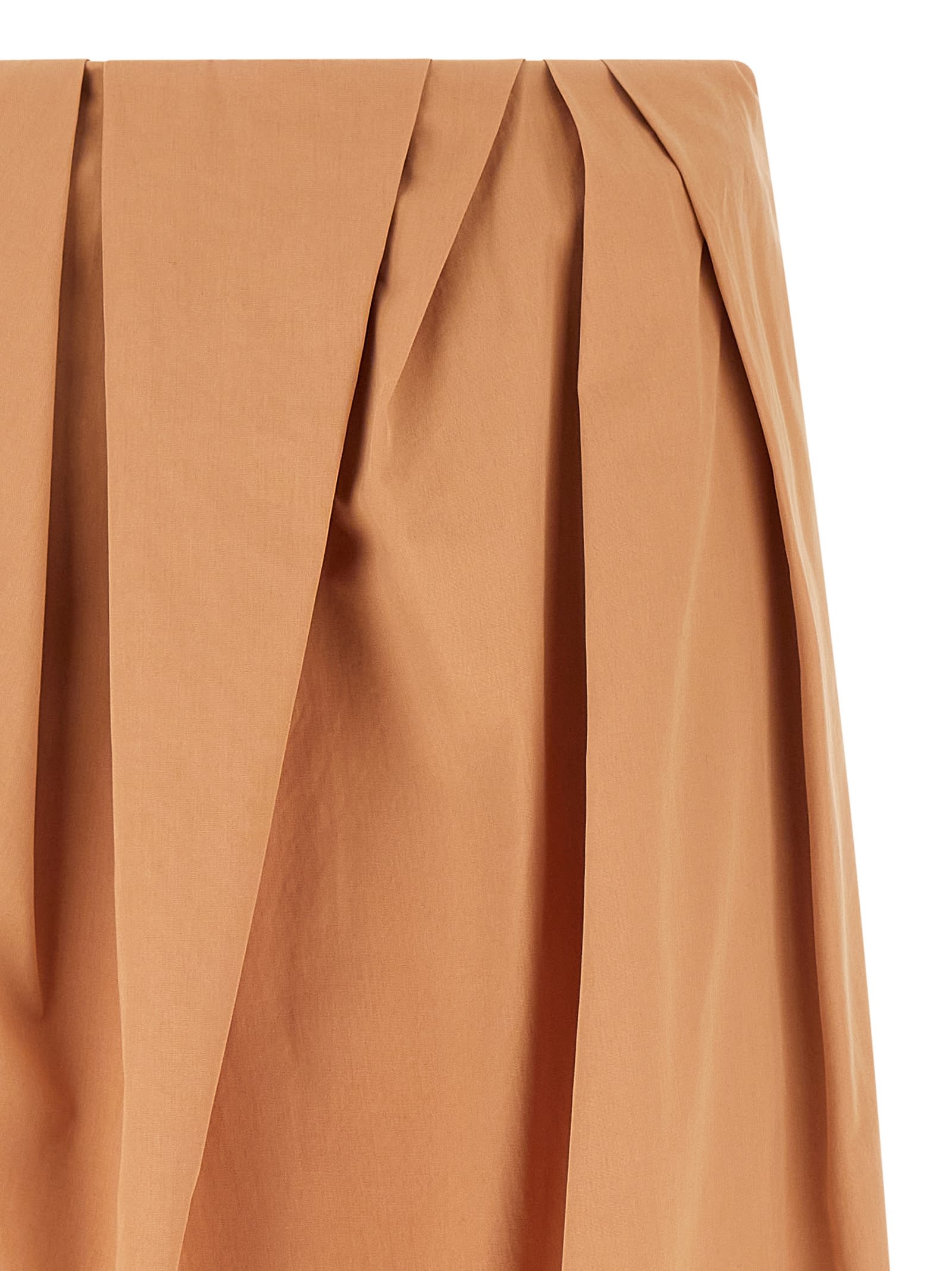 Dries Van Noten High Waist Midi Pleated Skirt In Neutral