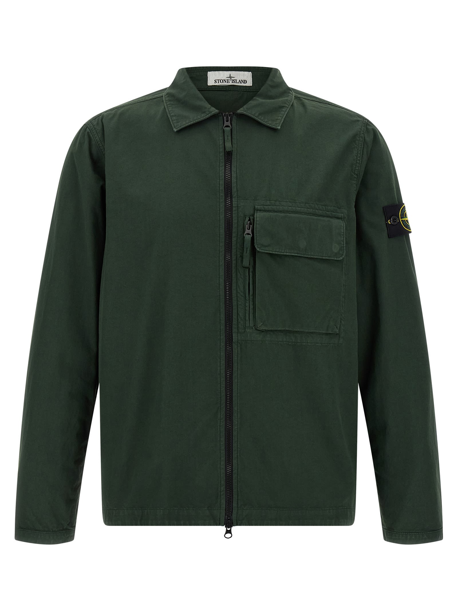 Stone Island Jacket With Compass Application In Multi