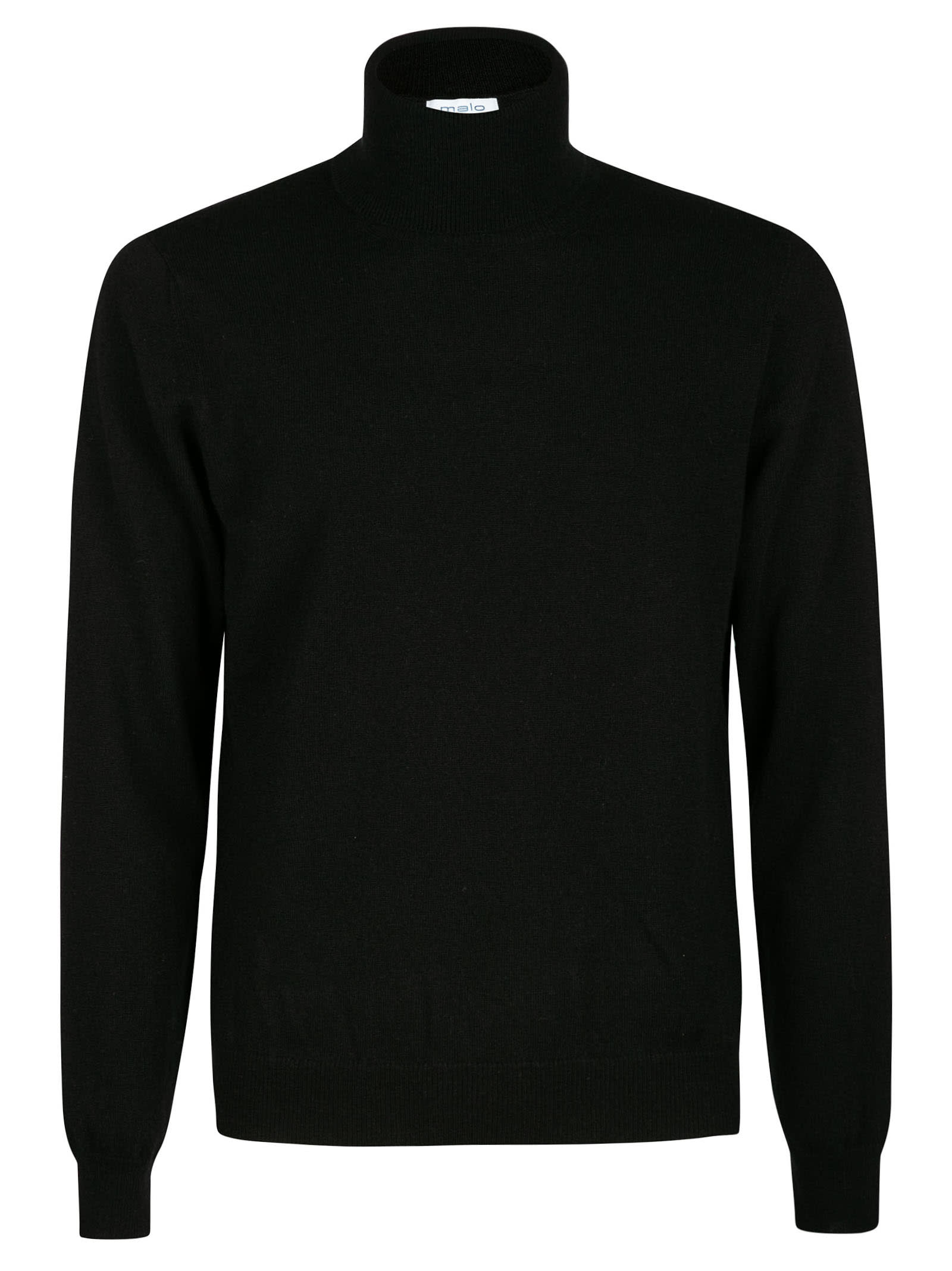 Malo Turtleneck Plain Ribbed Sweater