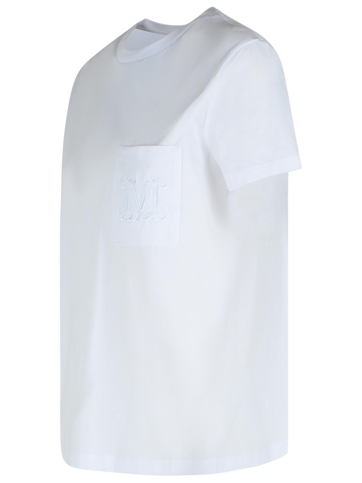 Max Mara Papaya White Cotton Jersey T-shirt In White