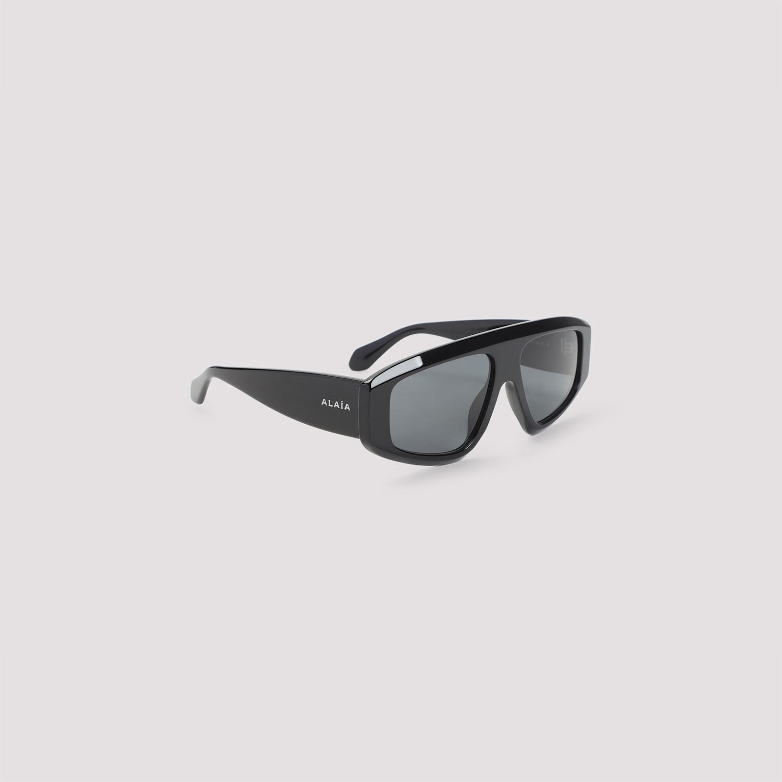 Alaïa Rectangular Frame Sunglasses Dark Lenses In Black