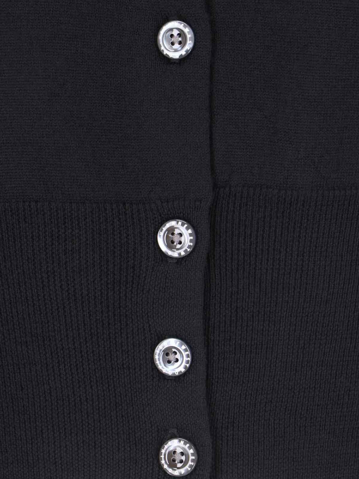 Vivienne Westwood Bea Logo Crop Cardigan In Black