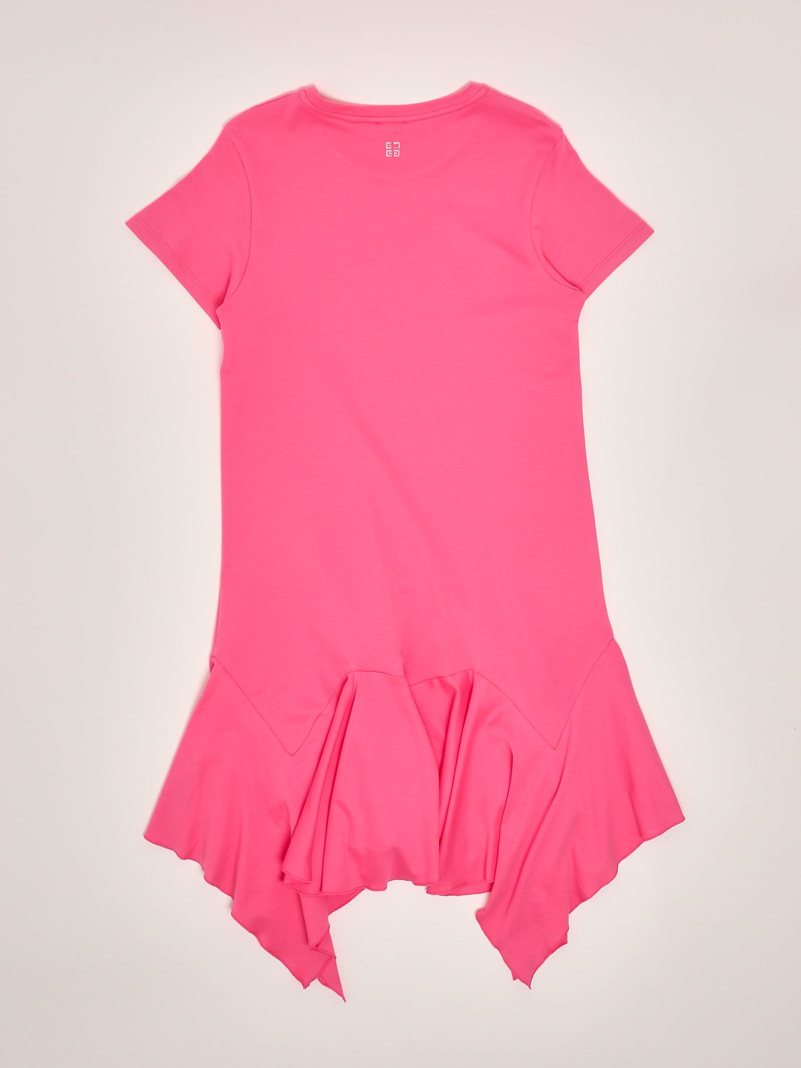 Givenchy Logo Cotton Dress In Lampone
