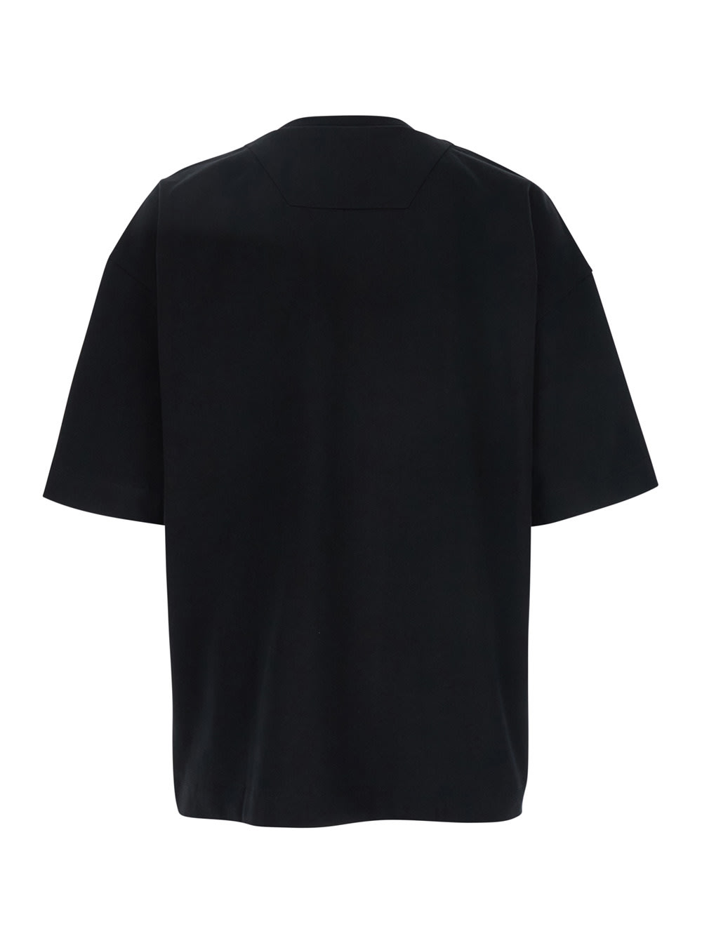 Juunj Black T-shirt With Tone-on-tone Logo Embroidered On The Front In Black