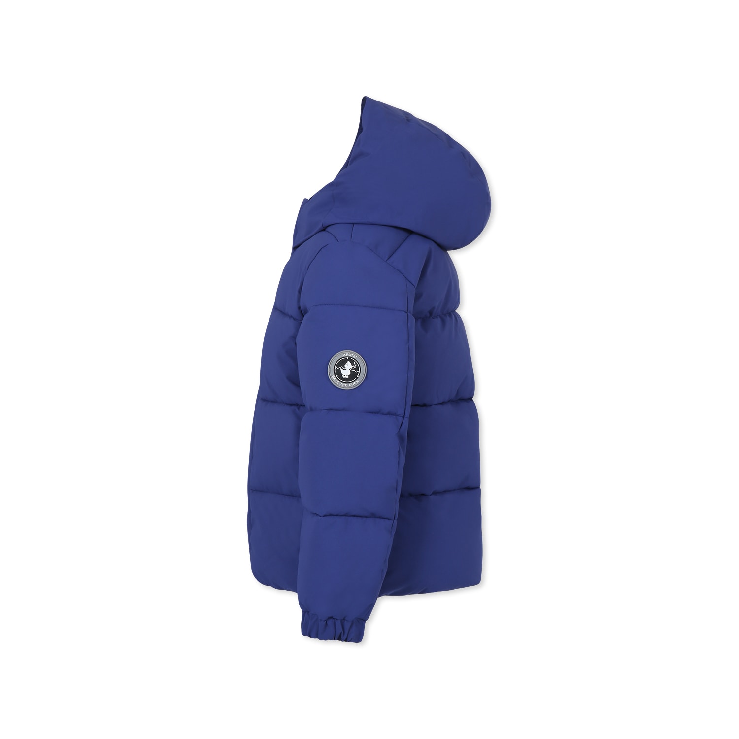 Save The Duck Blue Down Jacket For Boy With Logo In Blue