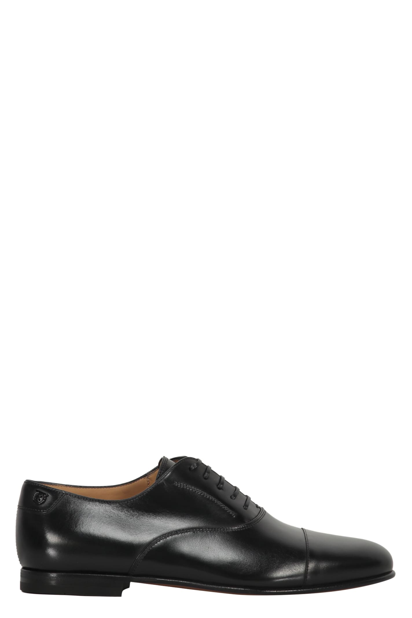 Shop Ferragamo Gillo Leather Lace-up Shoes In Black