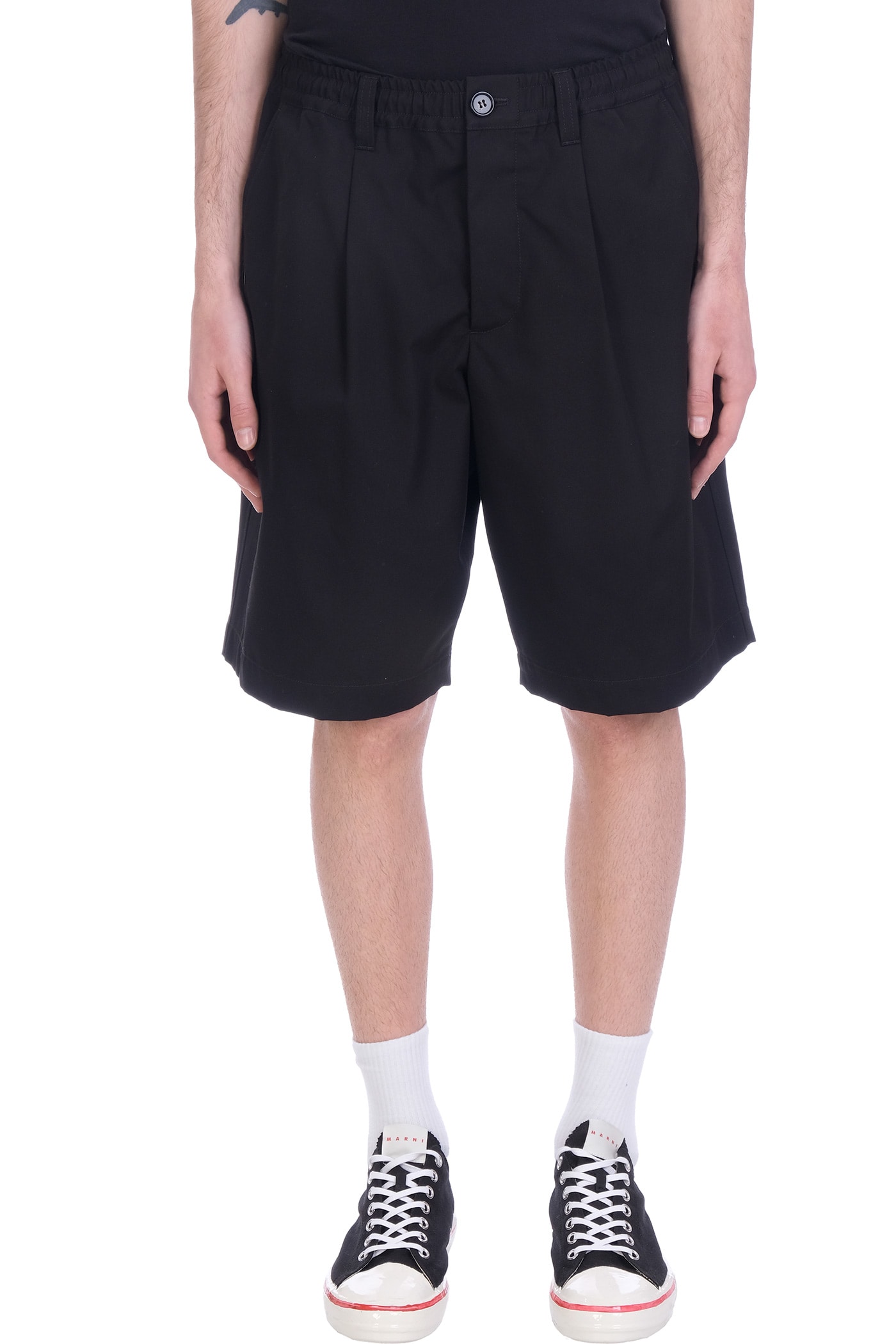 Marni Shorts In Black Cotton