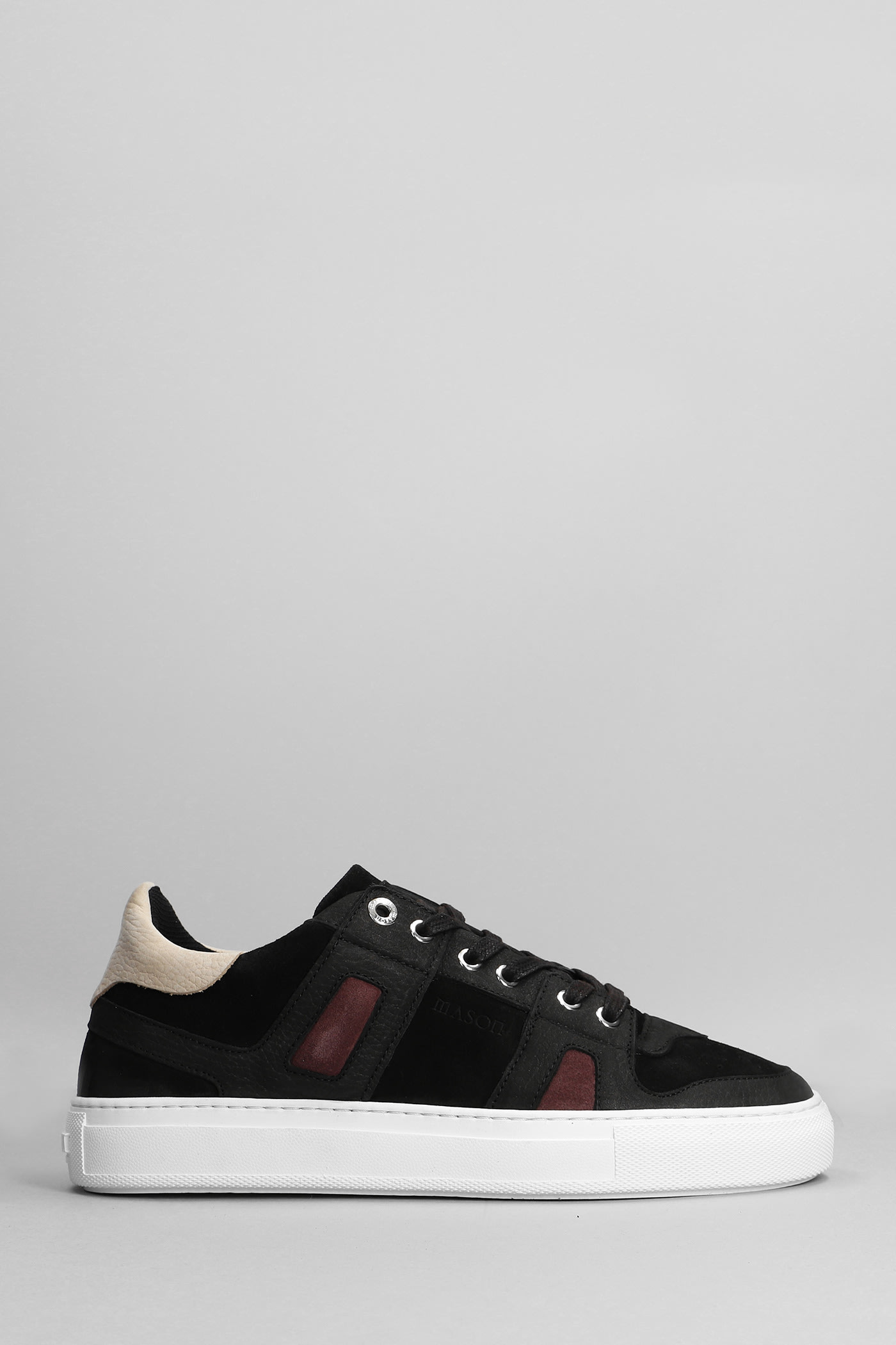 Mason Garments Bari Sneakers In Black Suede And Leather