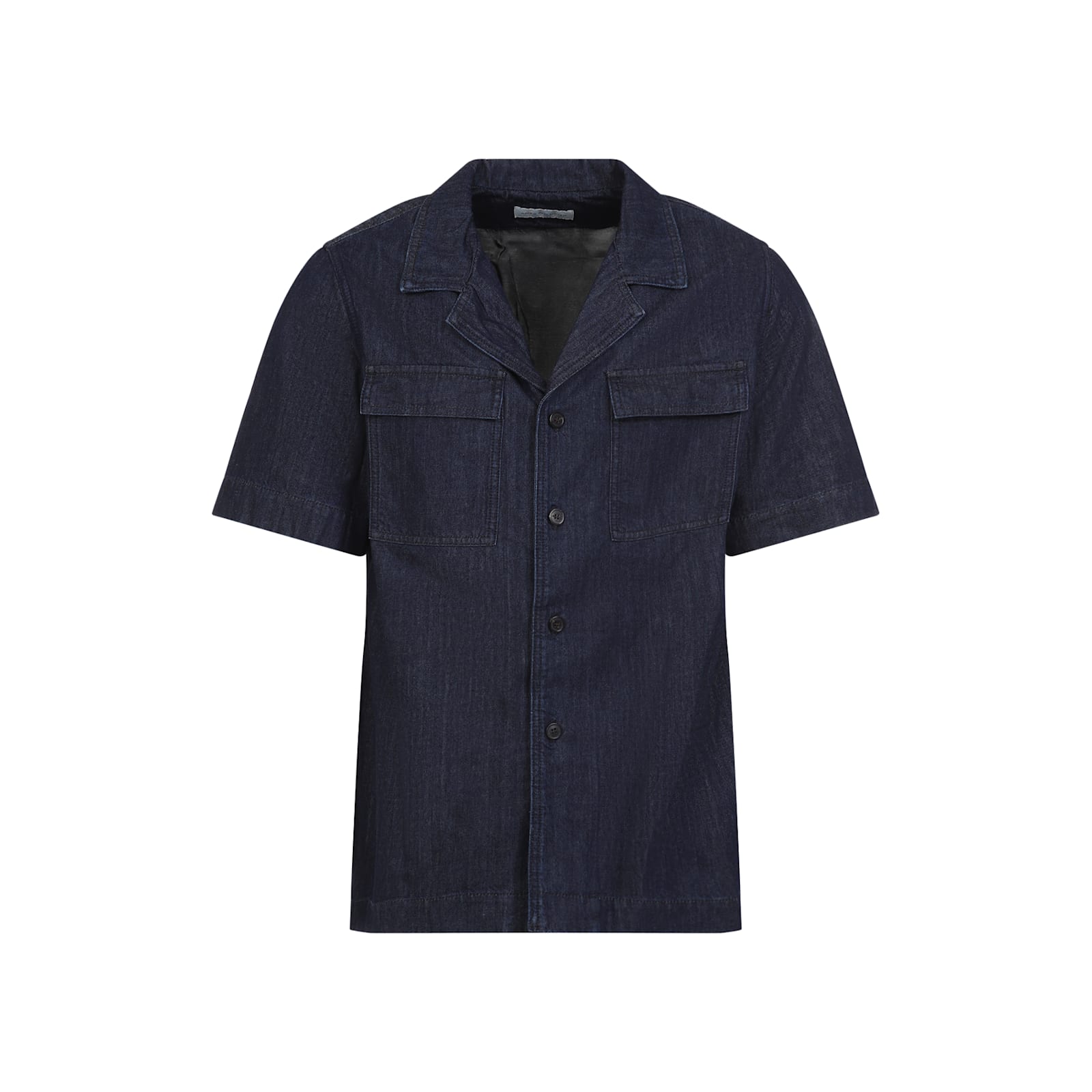 Dries Van Noten Cameron Short-sleeved Shirt In Indigo