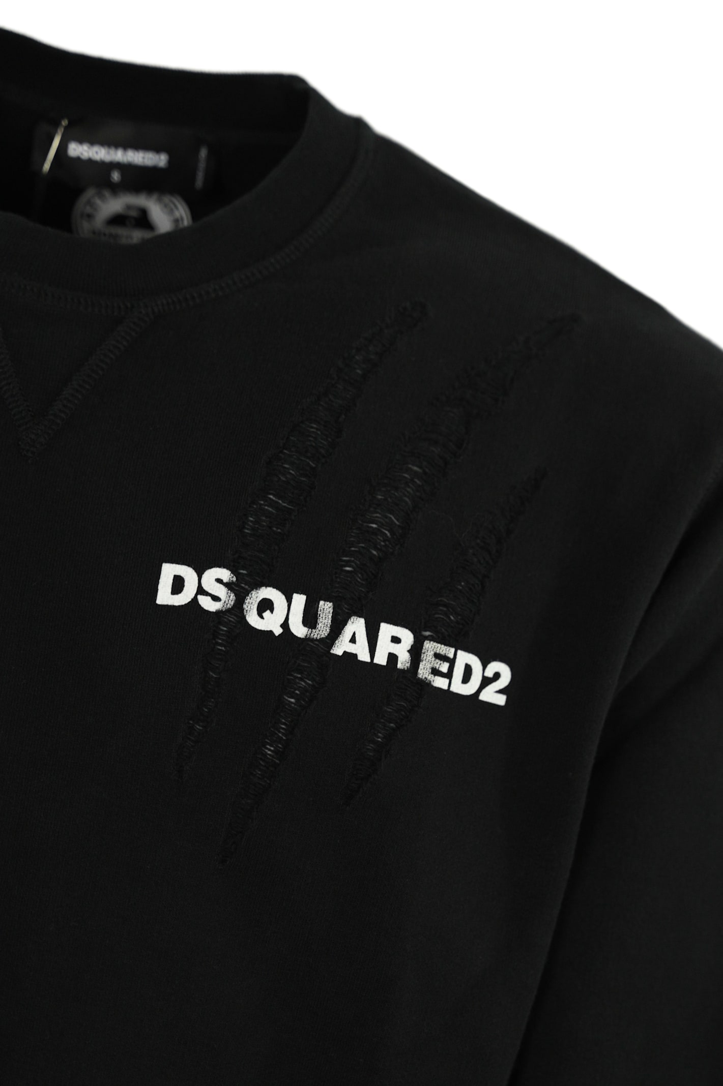 Shop Dsquared2 Scratch Sweatshirt With Logo Print In Black