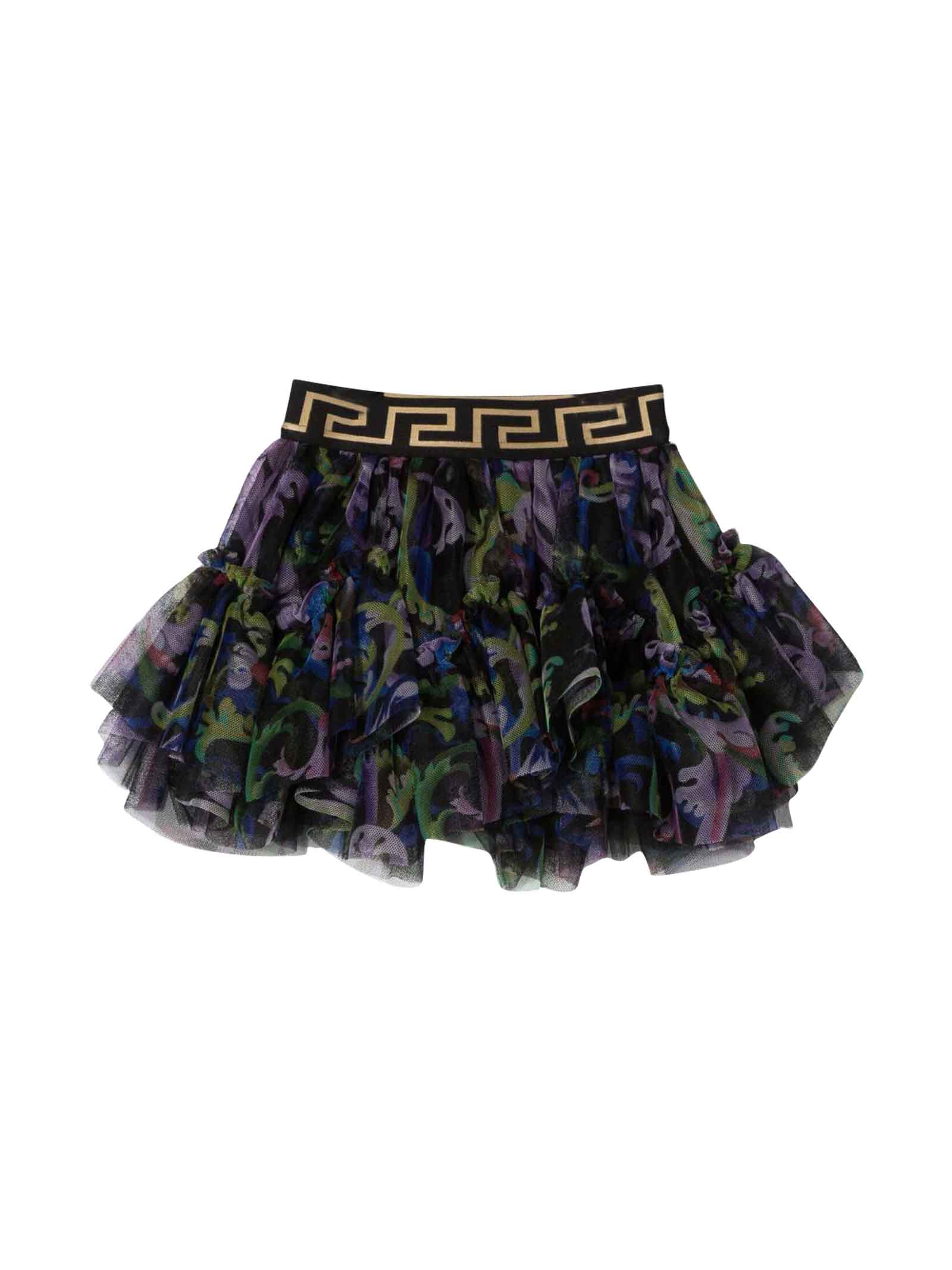 Versace Young Girls Patterned Skirt