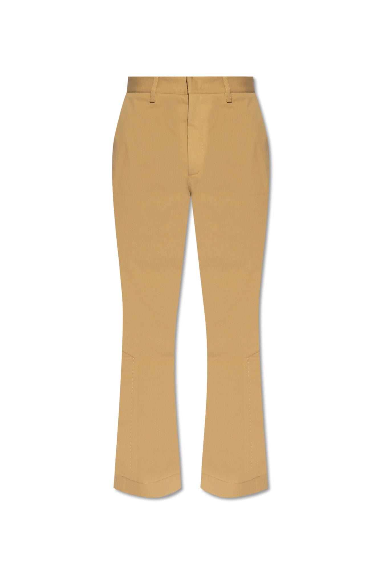 Shop Amiri Trousers With Logo In Beige
