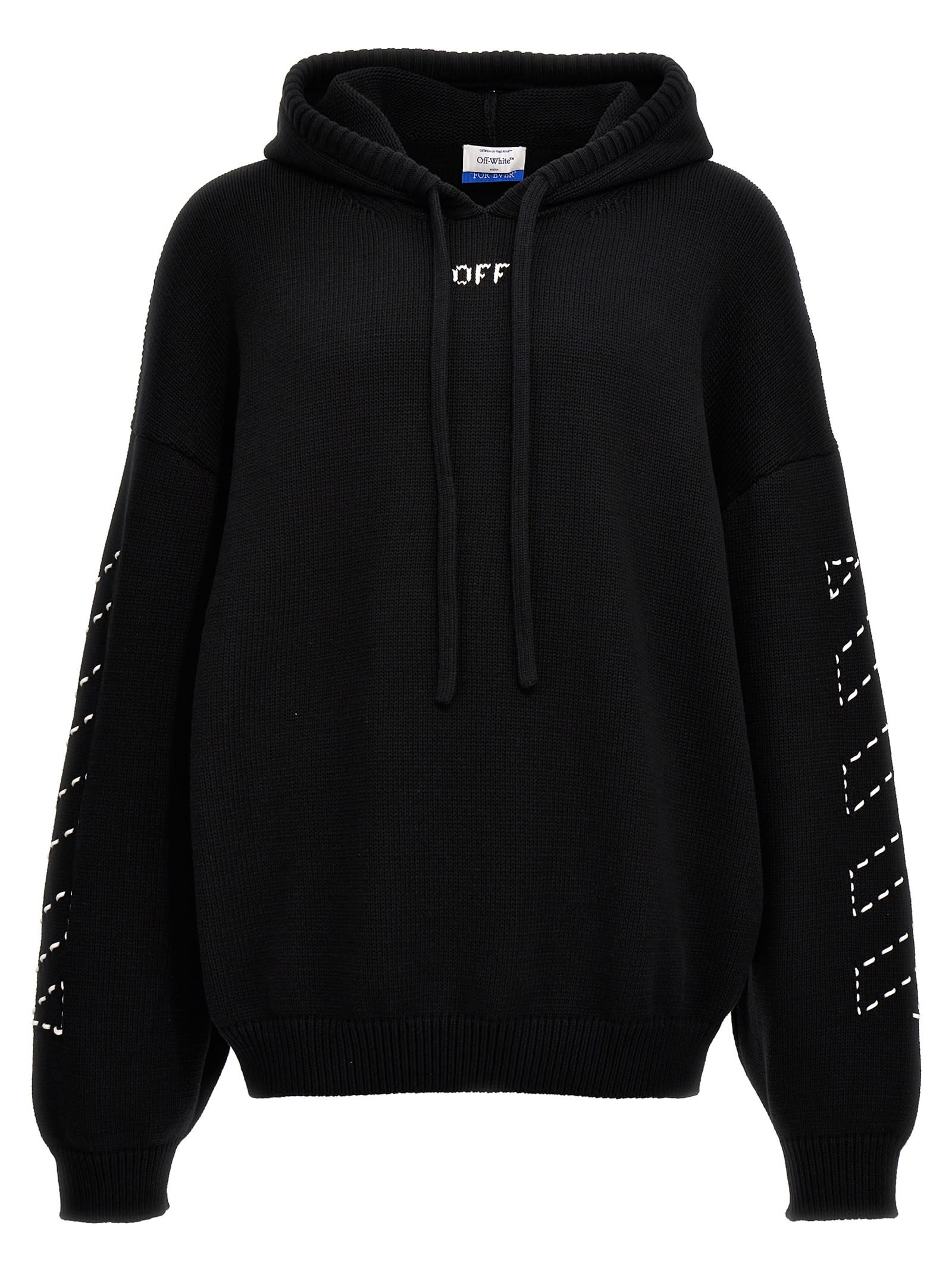 OFF-WHITE STITCH ARR DIAGS HOODED SWEATER