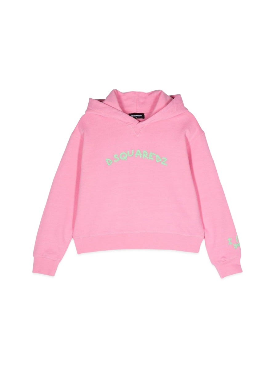 Dsquared2 Logo Hoodie In Pink