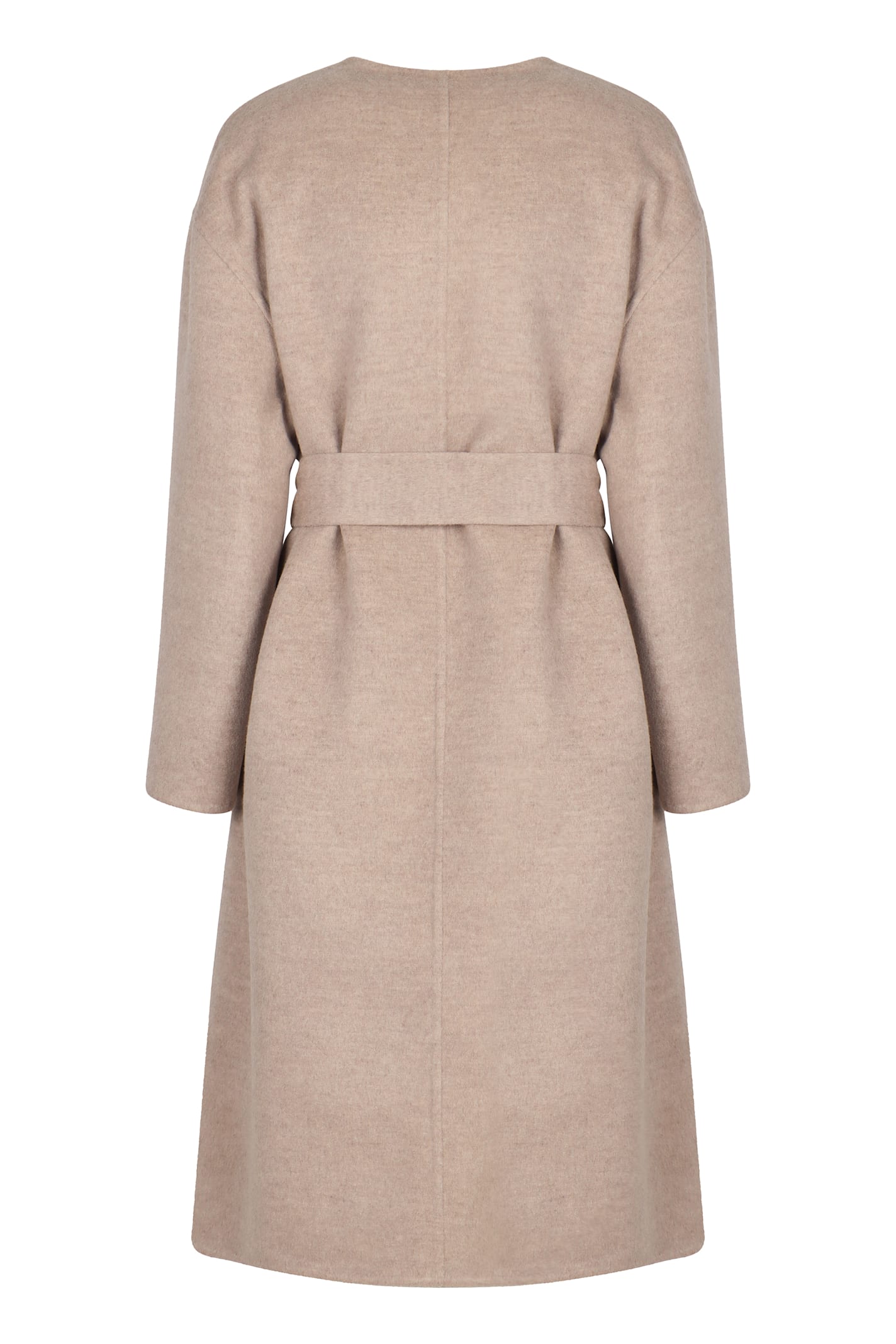 Fabiana Filippi Coat In Double Wool And Cashmere In Nude