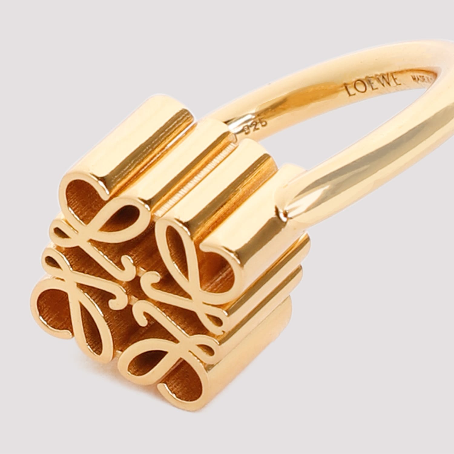 Shop Loewe Single Anagram Ring In Gold