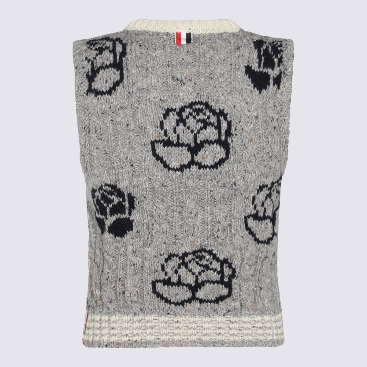 Shop Thom Browne Grey Wool Knitwear