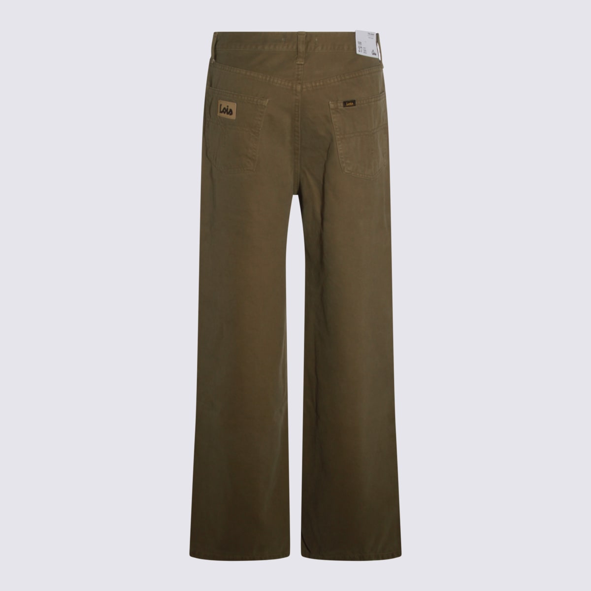 Lois Milatary Denim Cotton Jeans In Green