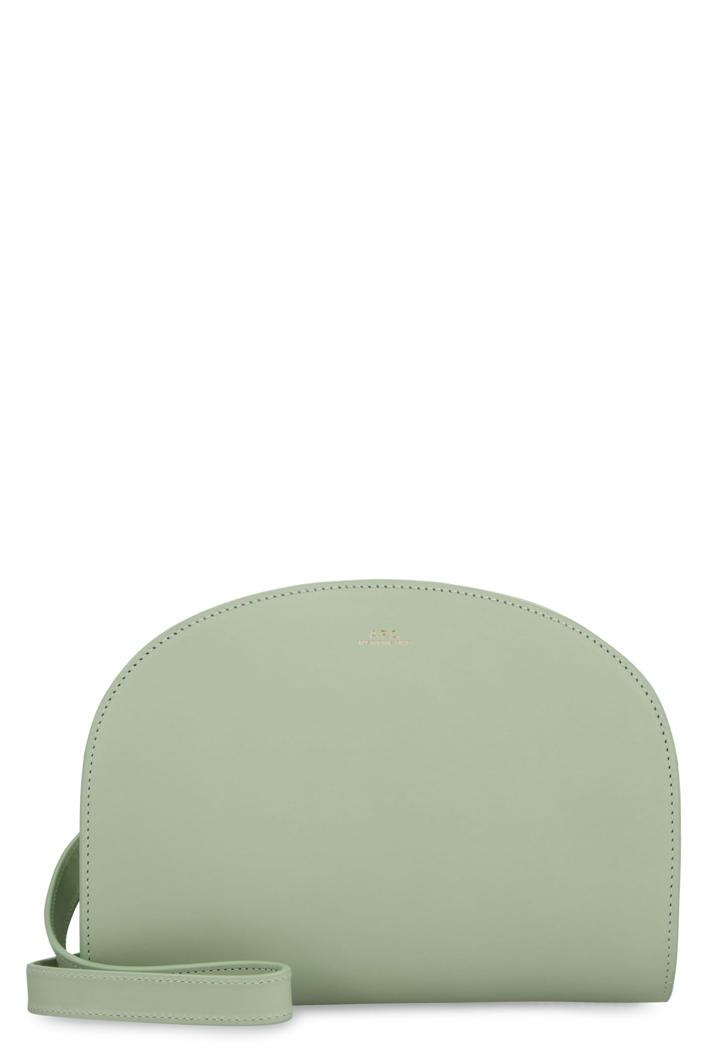 Demi-Lune Bag in Green Leather