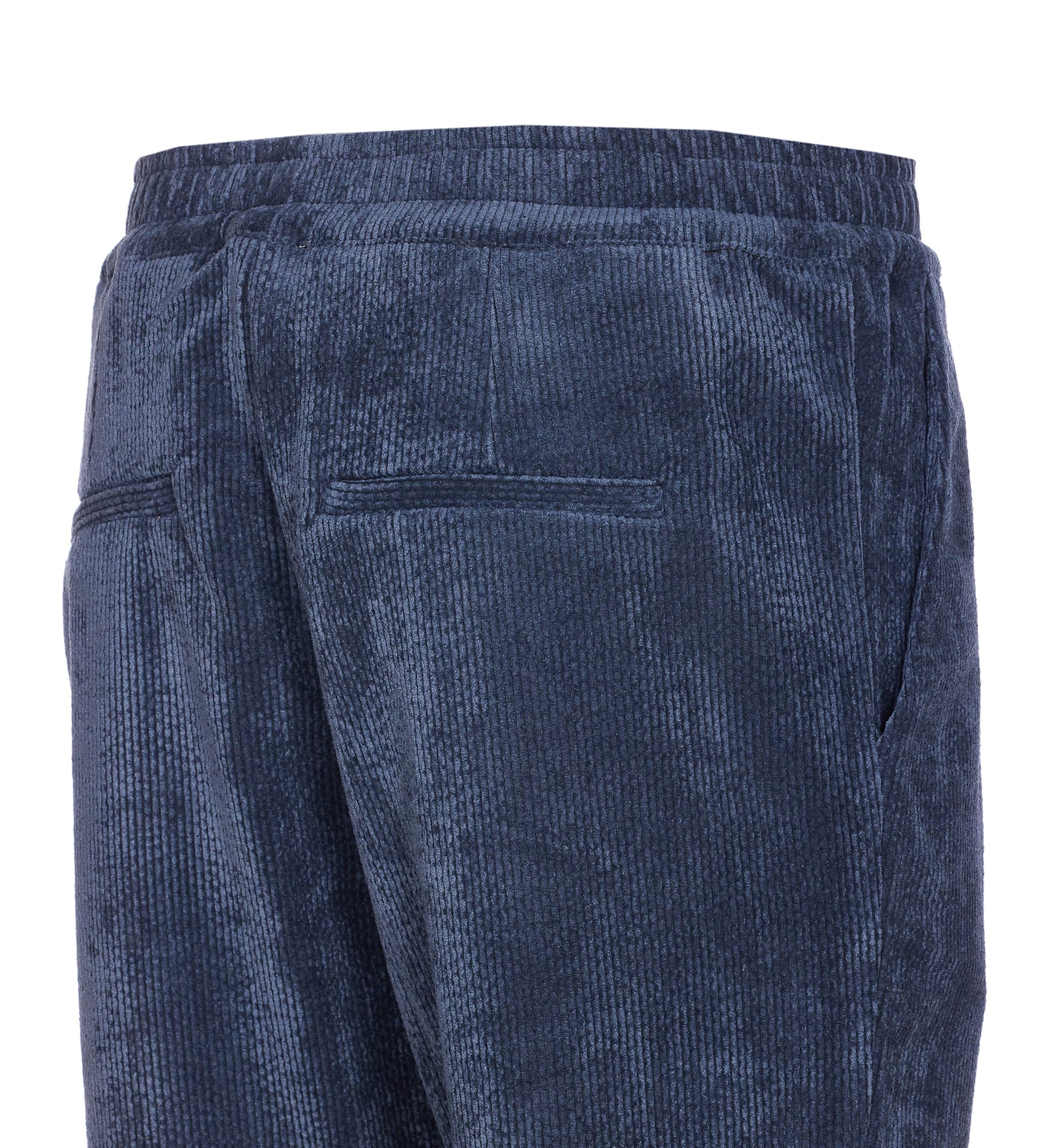 Family First Elastic-waist Corduroy Trousers In Brown