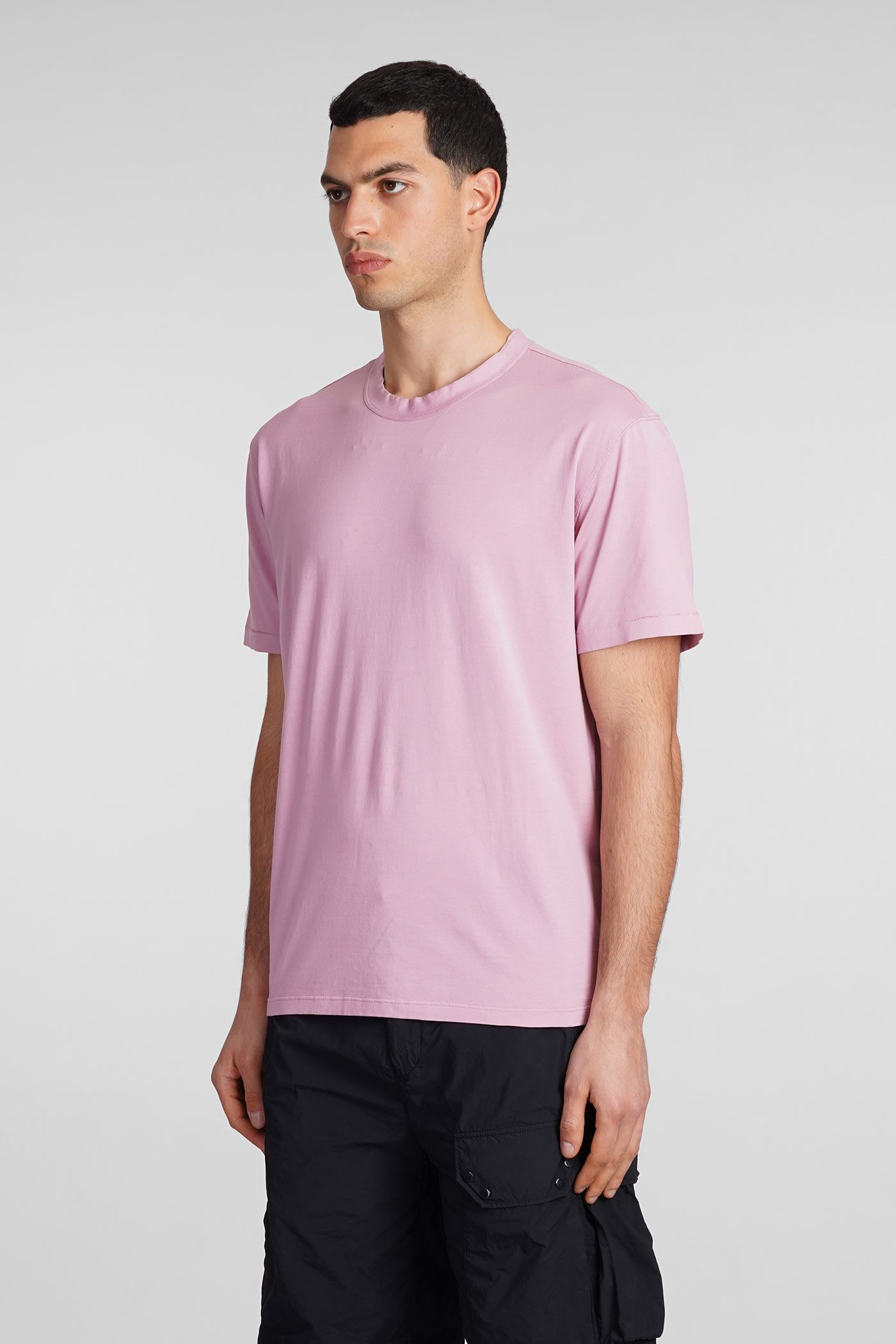Shop Ten C T-shirt In Rose-pink Cotton