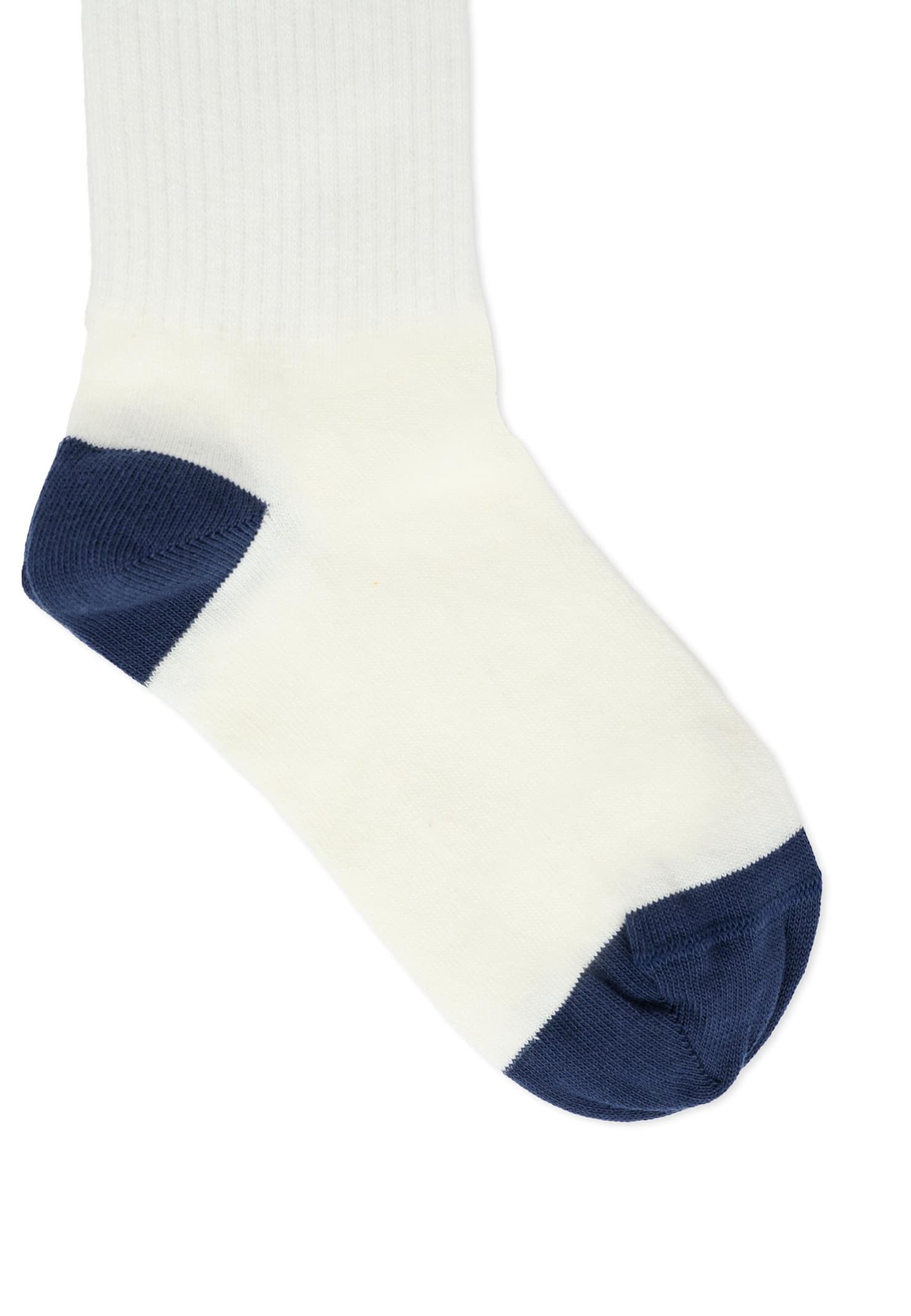 Palm Angels White Socks For Kids With Logo In White