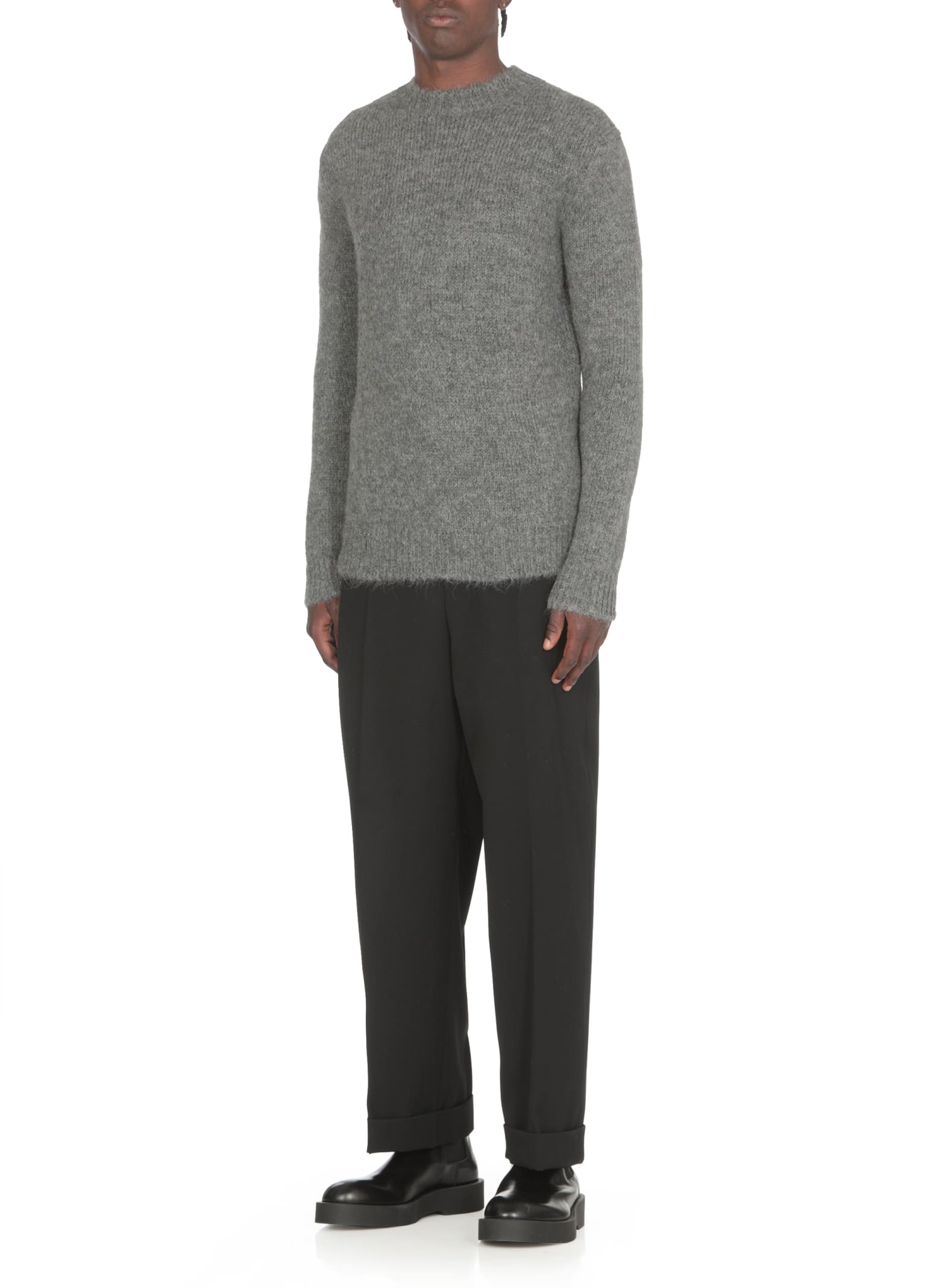 Shop Jil Sander Alpaca Jumper In Grey