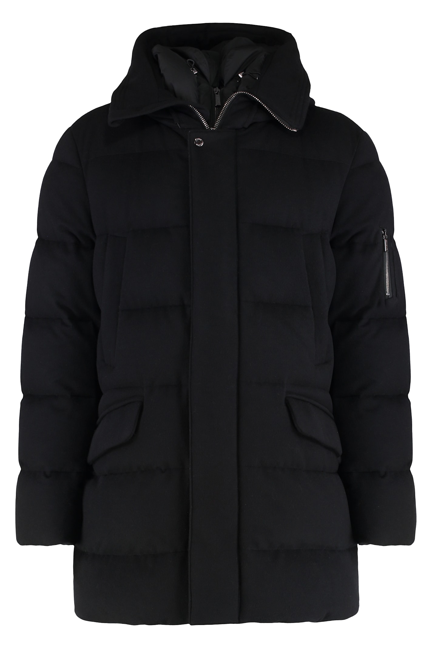 Moorer Davide Hooded Parka In Black