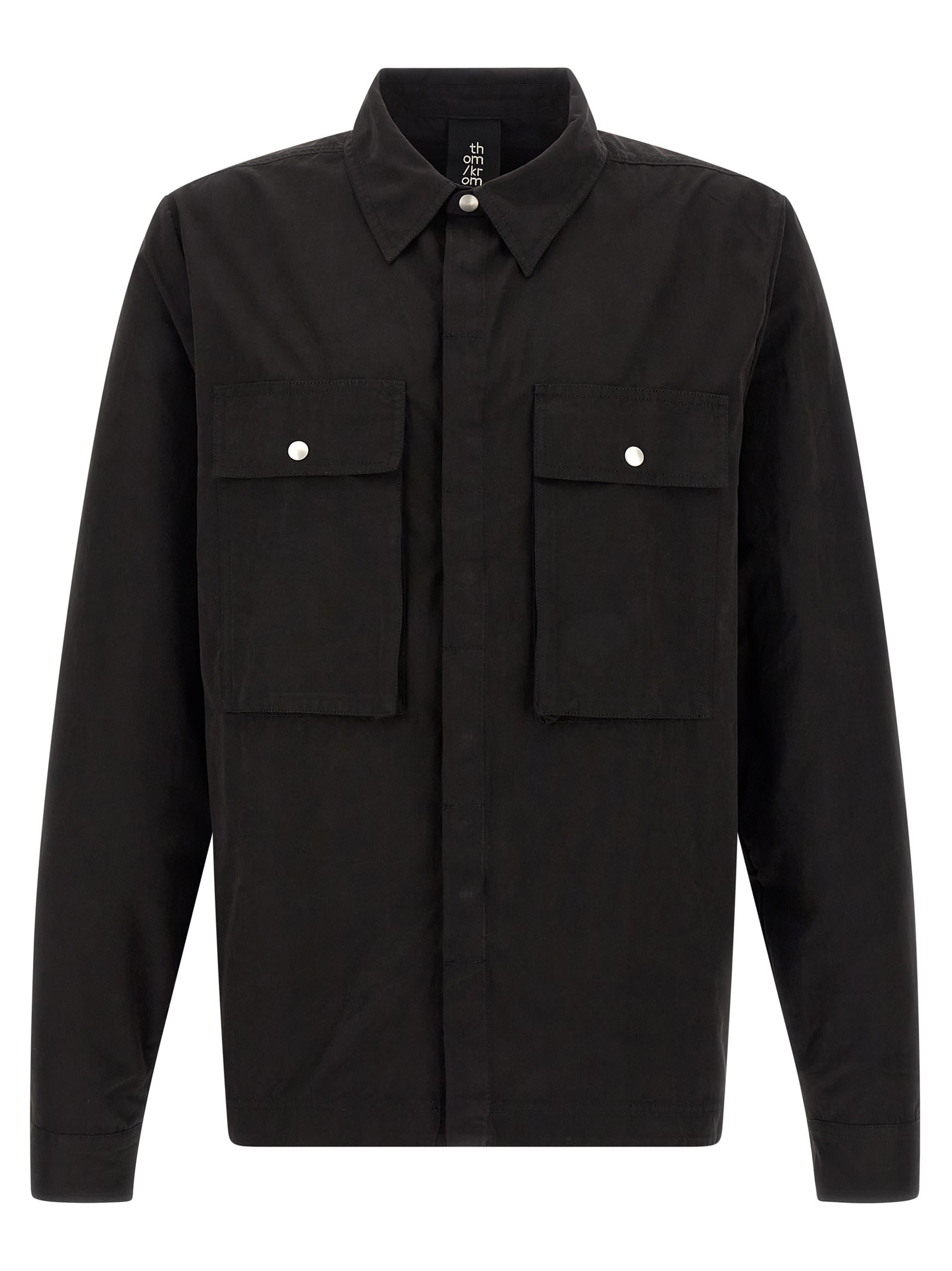 Thom Krom Snap-button Pocket Shirt In Blue