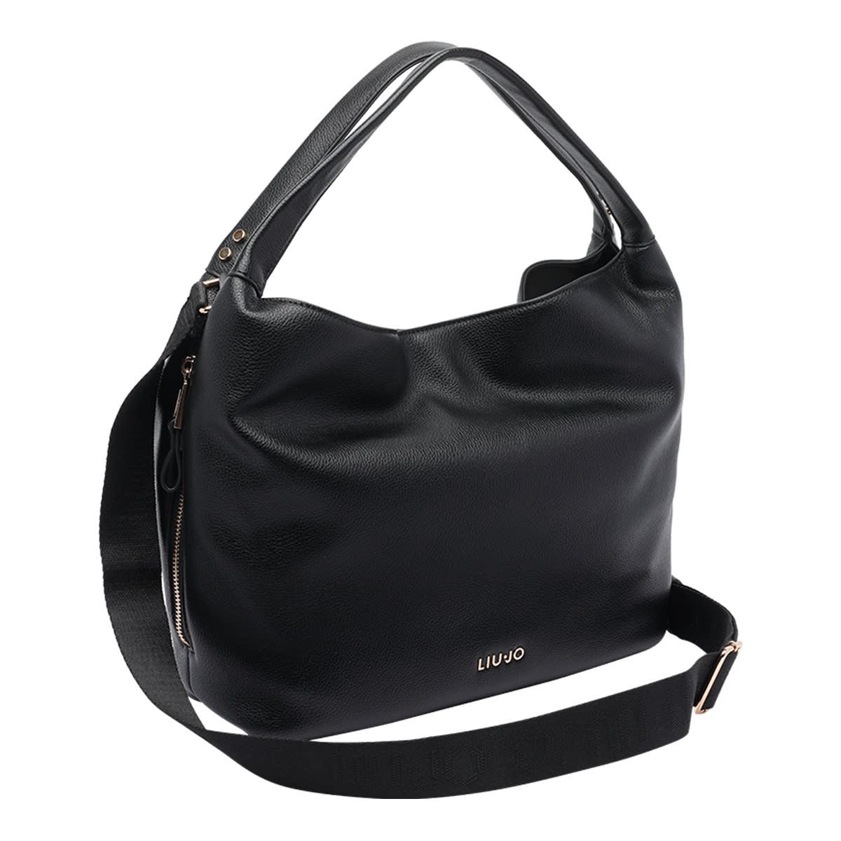 Liu •jo Large Logo-plaque Tote Bag In Black