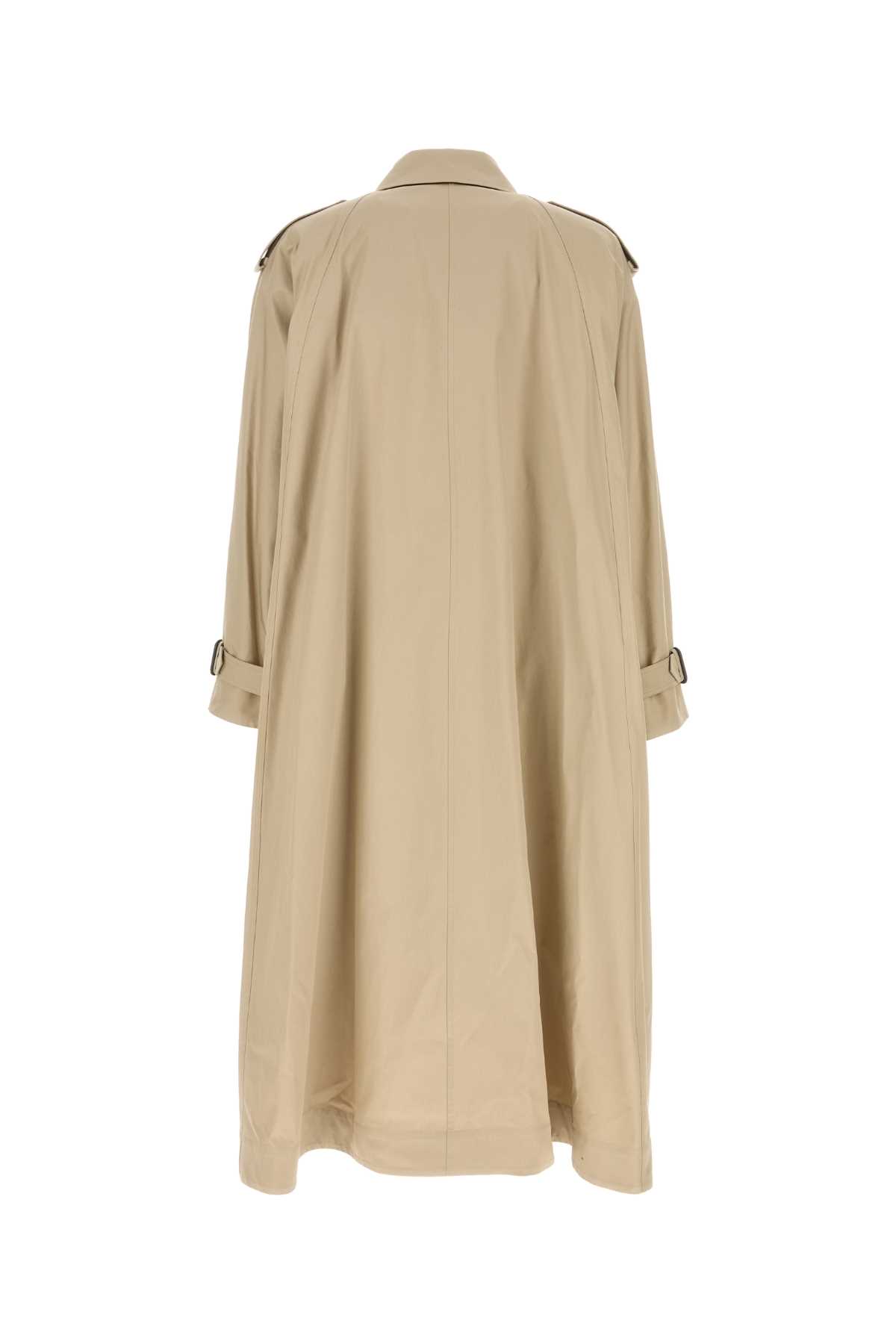Saint Laurent Beige Point Collar Trench Coat In Neutral
