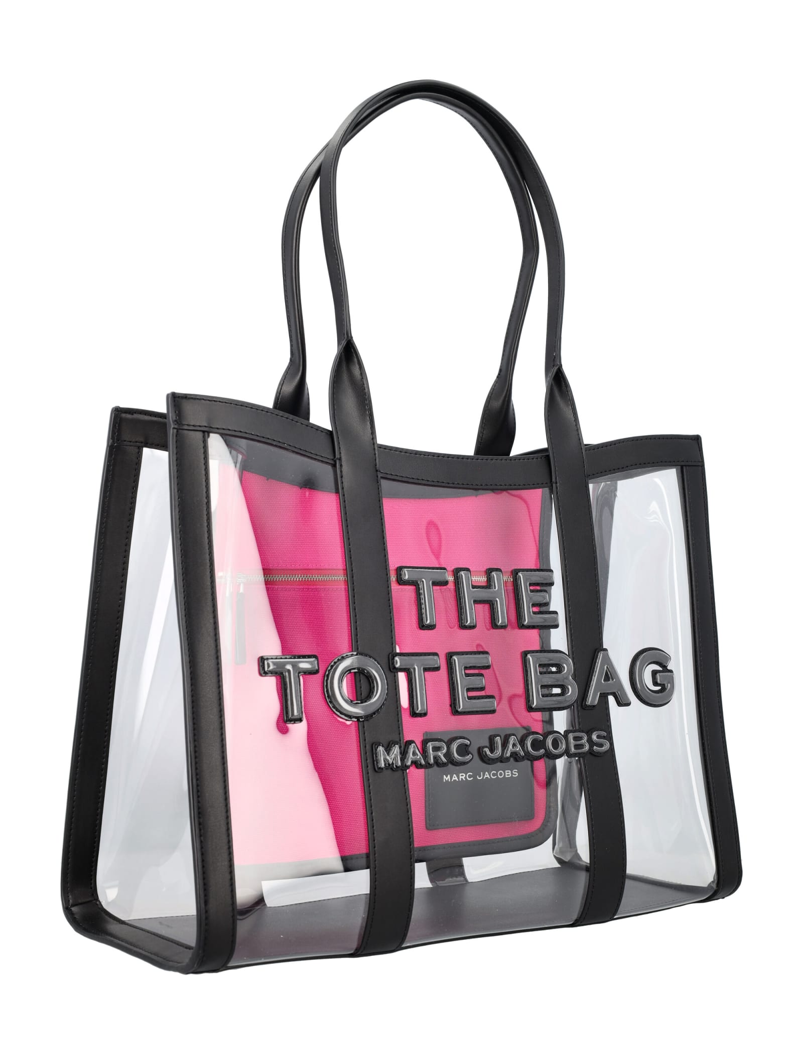 Shop Marc Jacobs The Clear Large Tote Bag In Black