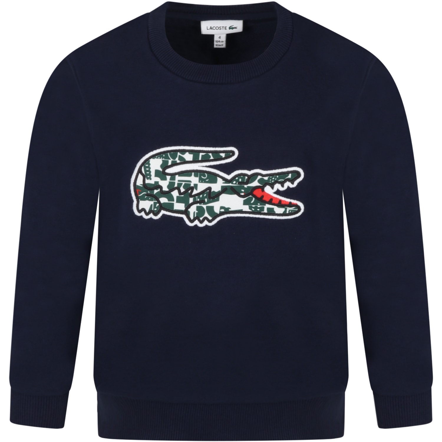 Lacoste Blue Sweatshirt For Boy Crocodile