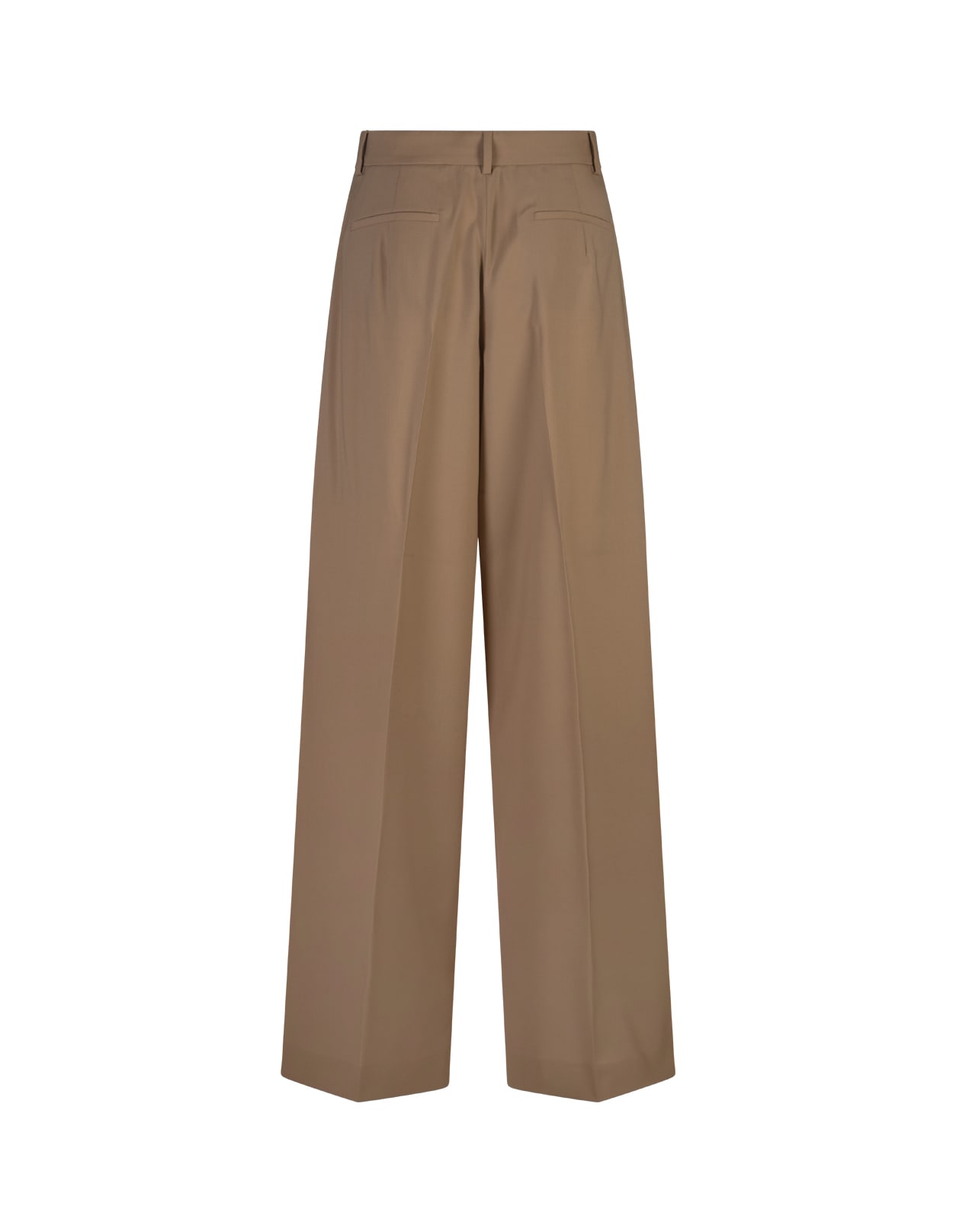 Shop Sportmax Beige Vela Trousers In Brown