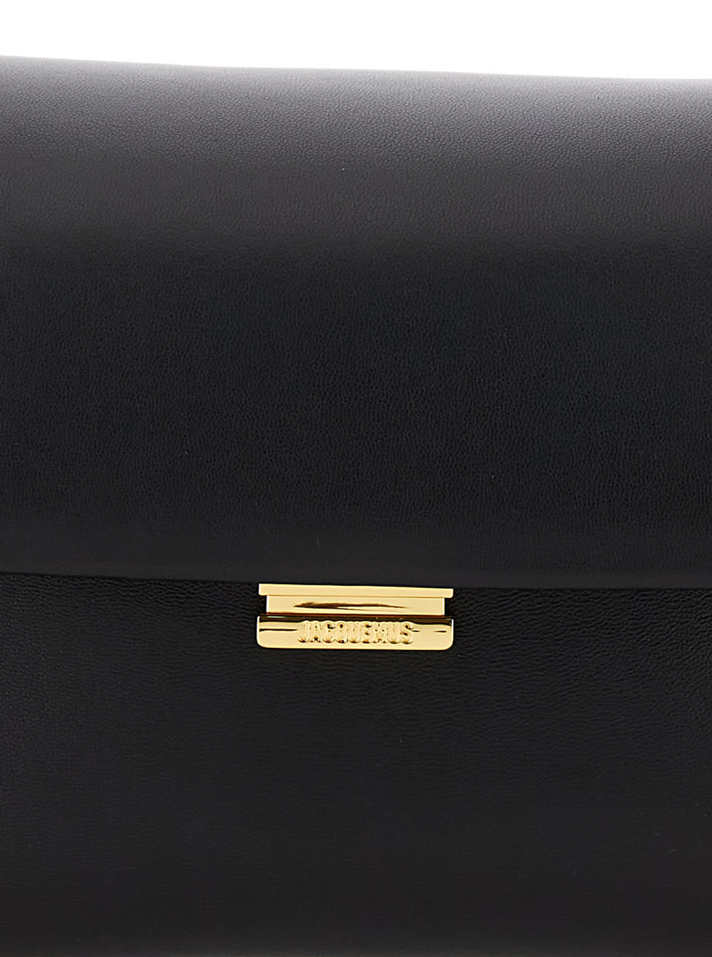 Shop Jacquemus Le Rond Carre Black Shoulder Bag With Shoulder Strap In Leather Woman