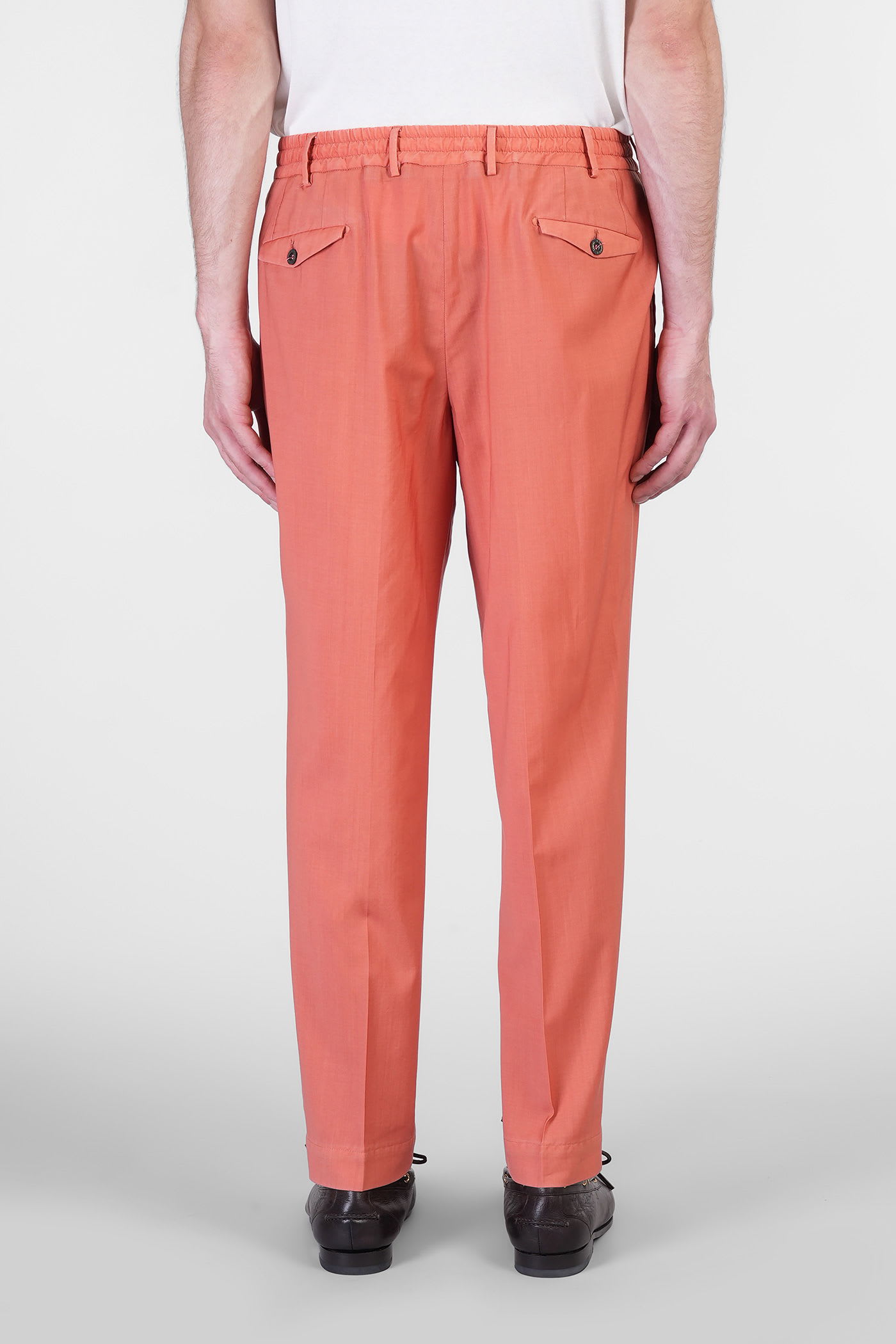 Santaniello Irno Evo Pants In Orange Wool In Pink