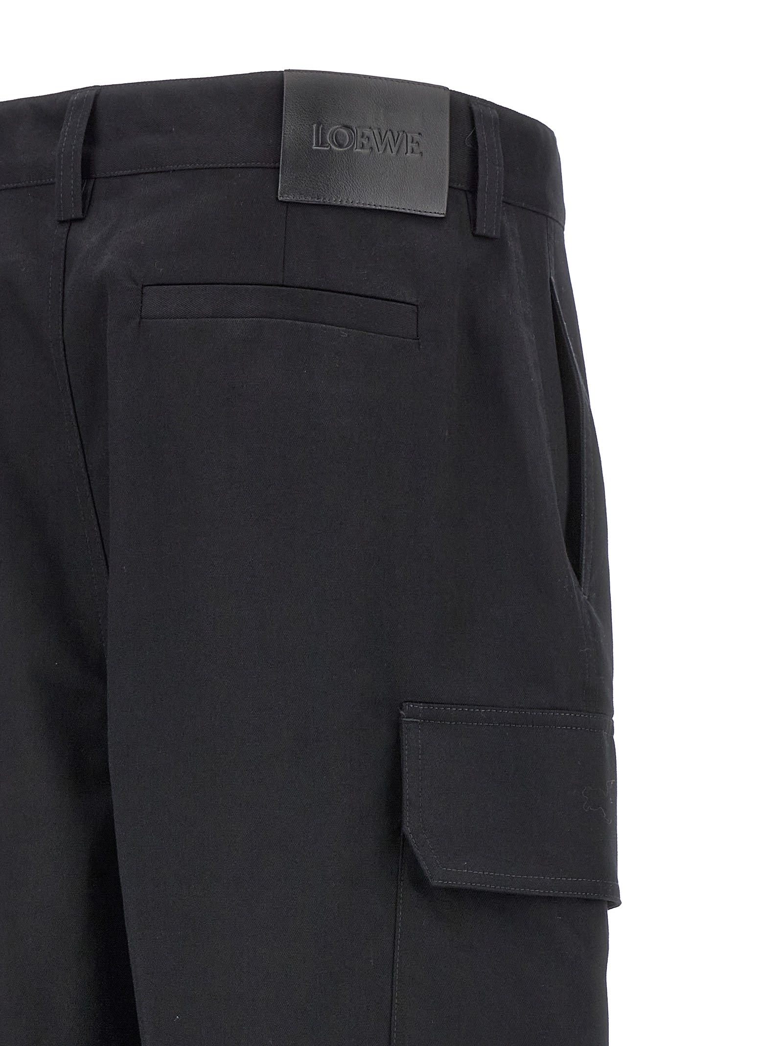 Shop Loewe Cargo Pants In Black